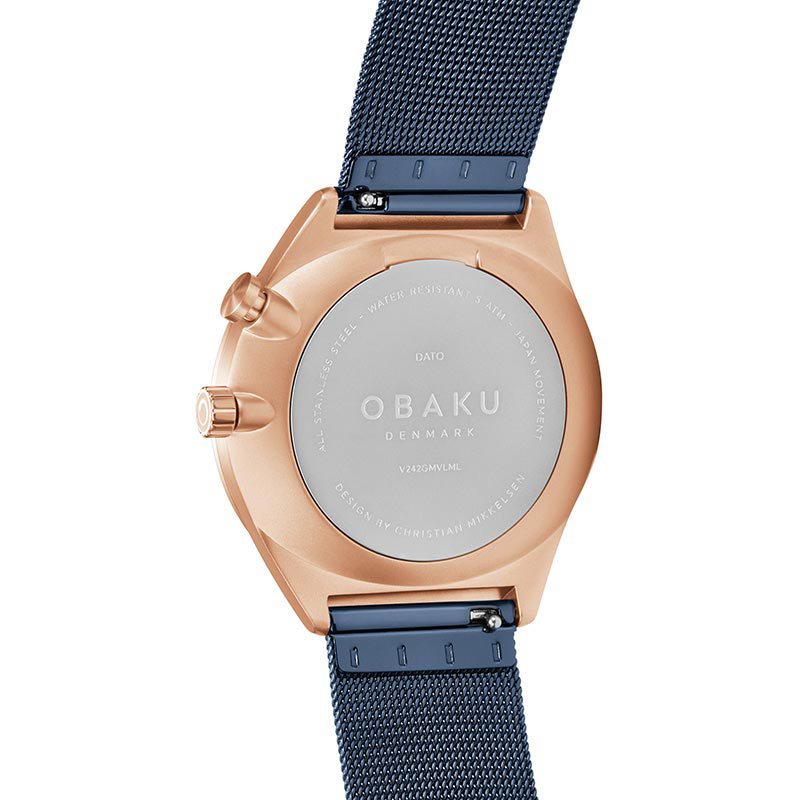 Obaku Denmark V242GMVLML męski zegarek Slim bransoleta - miniatura 3