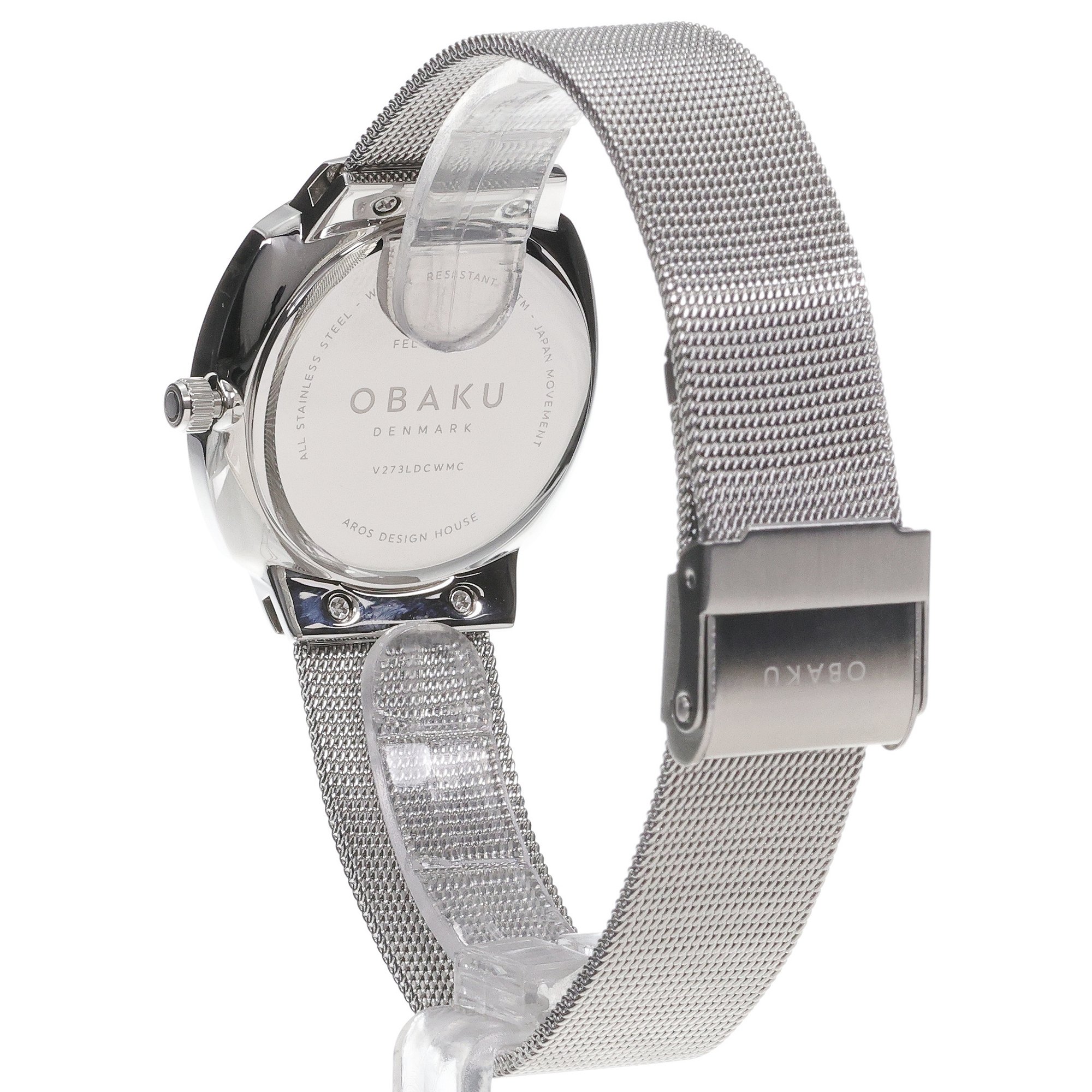 zegarek Obaku Denmark V273LDCWMC kwarcowy damski Damskie FELT LILLE - STEEL - miniatura 4