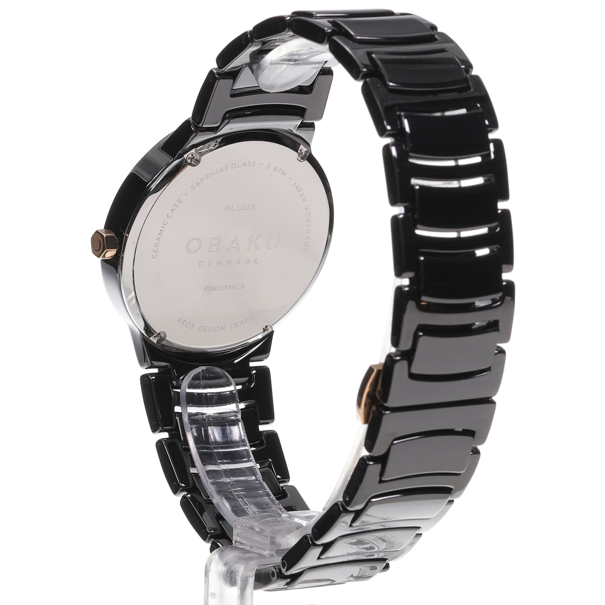 zegarek Obaku Denmark V280LDBBCB kwarcowy damski Bransoleta PIL - LILLE DARK - miniatura 4
