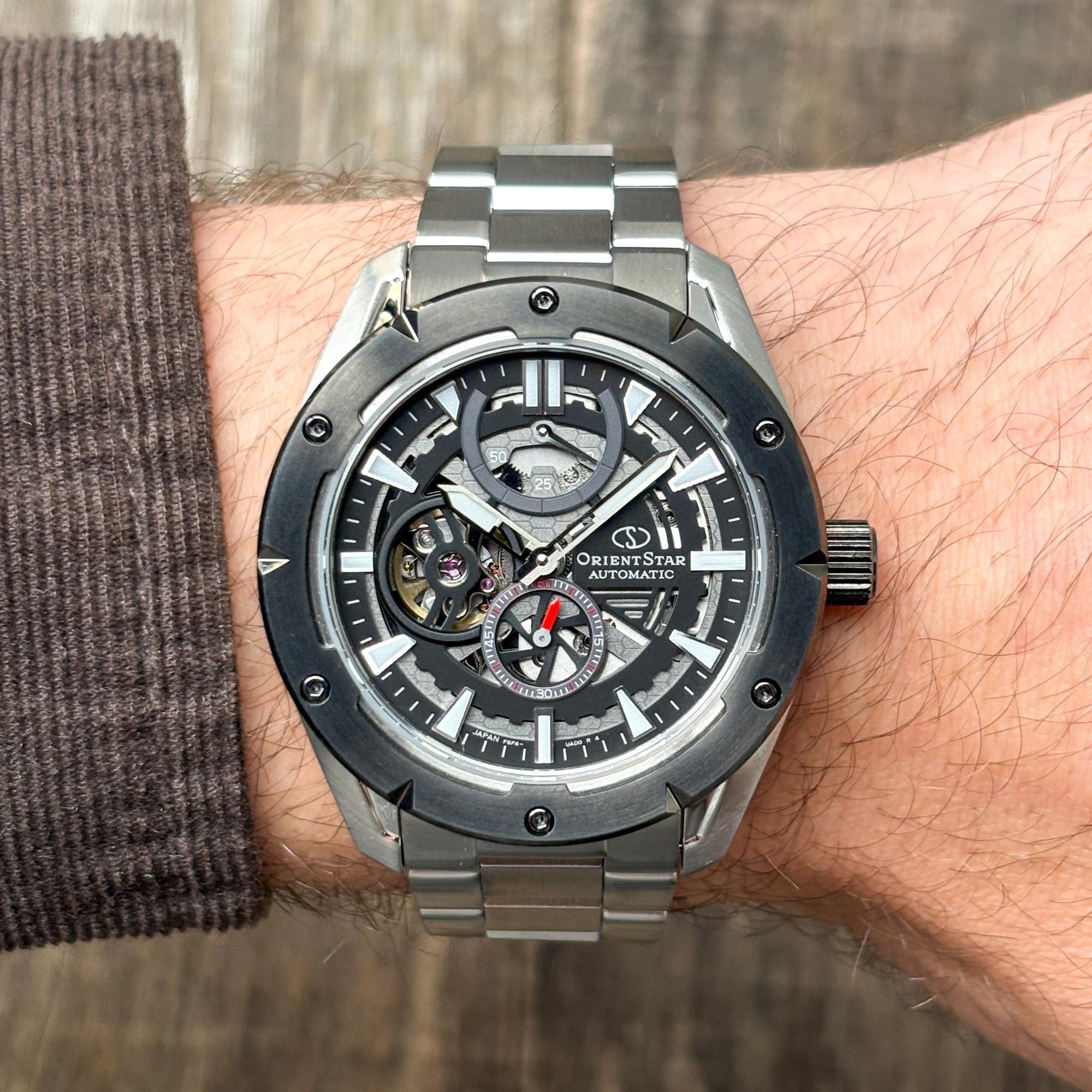 zegarek Orient Star RE-AV0A01B00B Avant-garde Skeleton Automatic Sports szafirowe - miniatura 11