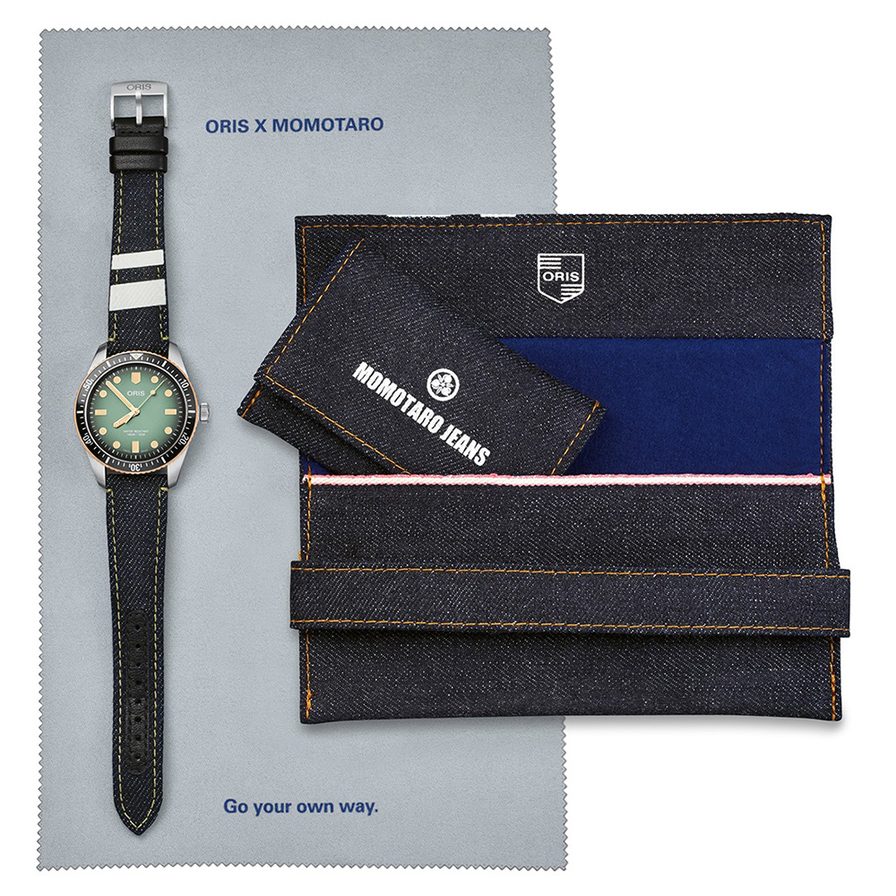 zegarek Oris 01 733 7707 4337-SET ORIS X MOMOTARO Divers szafirowe - miniatura 10