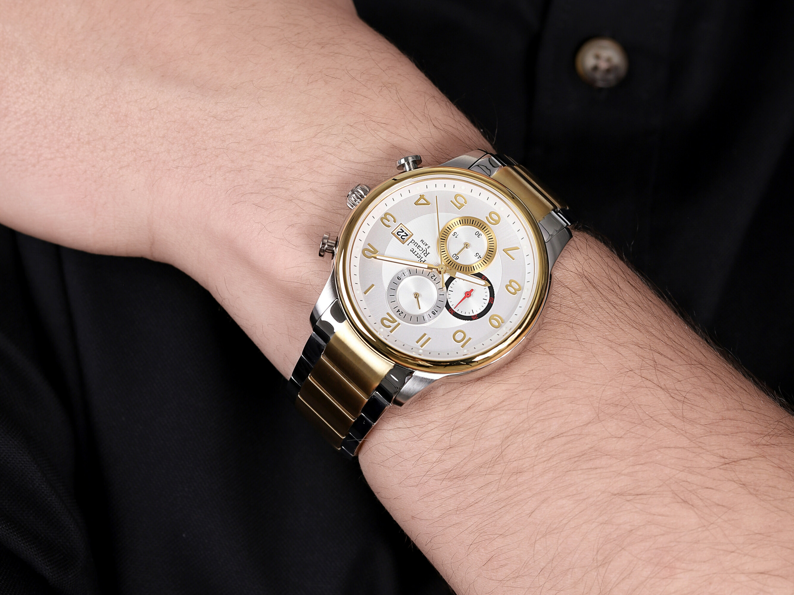 zegarek Pierre Ricaud P97017.2123CH męski z chronograf Bransoleta