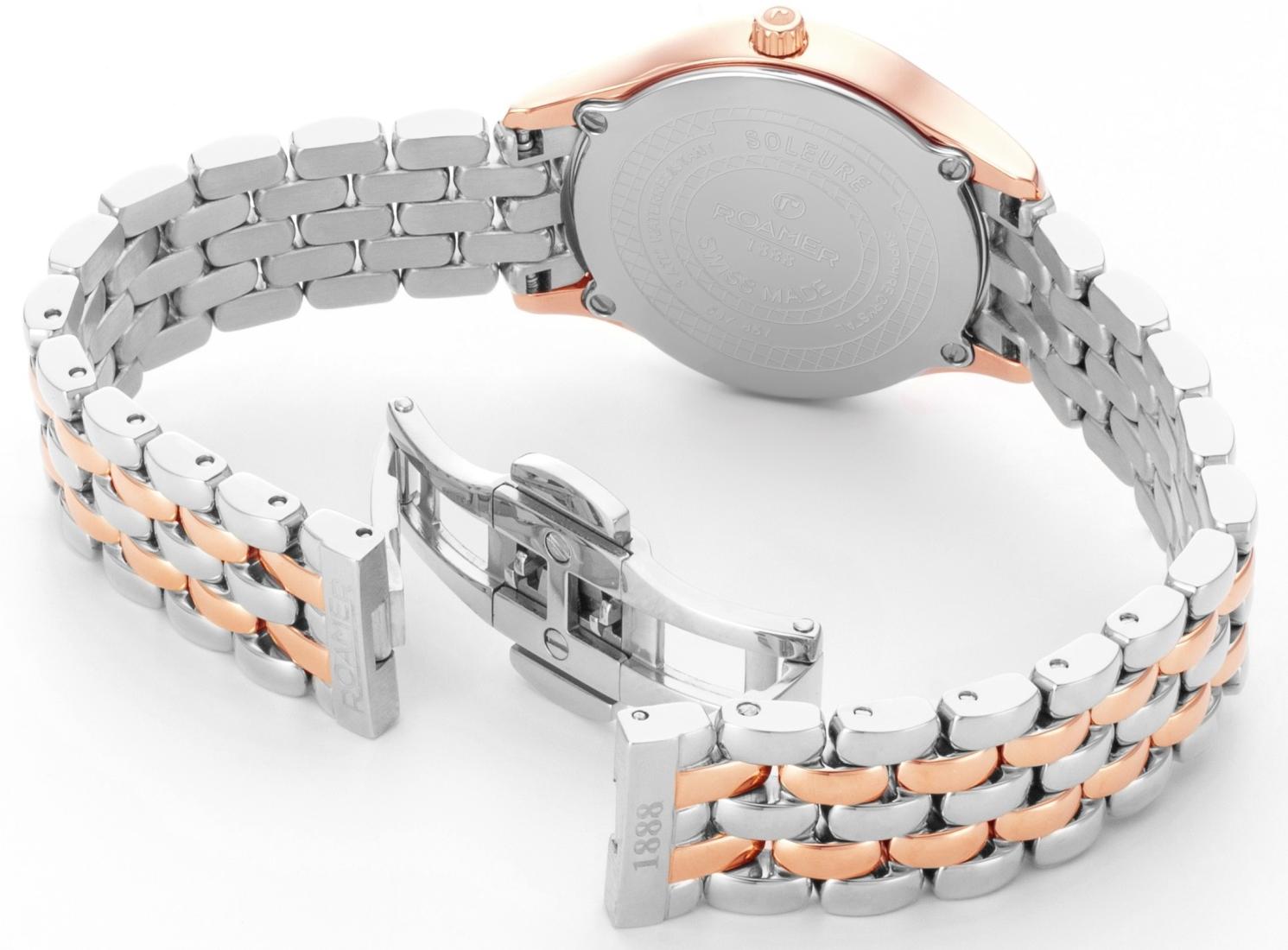 zegarek Roamer 547857 49 75 50 różowe złoto Soleure - miniatura 4