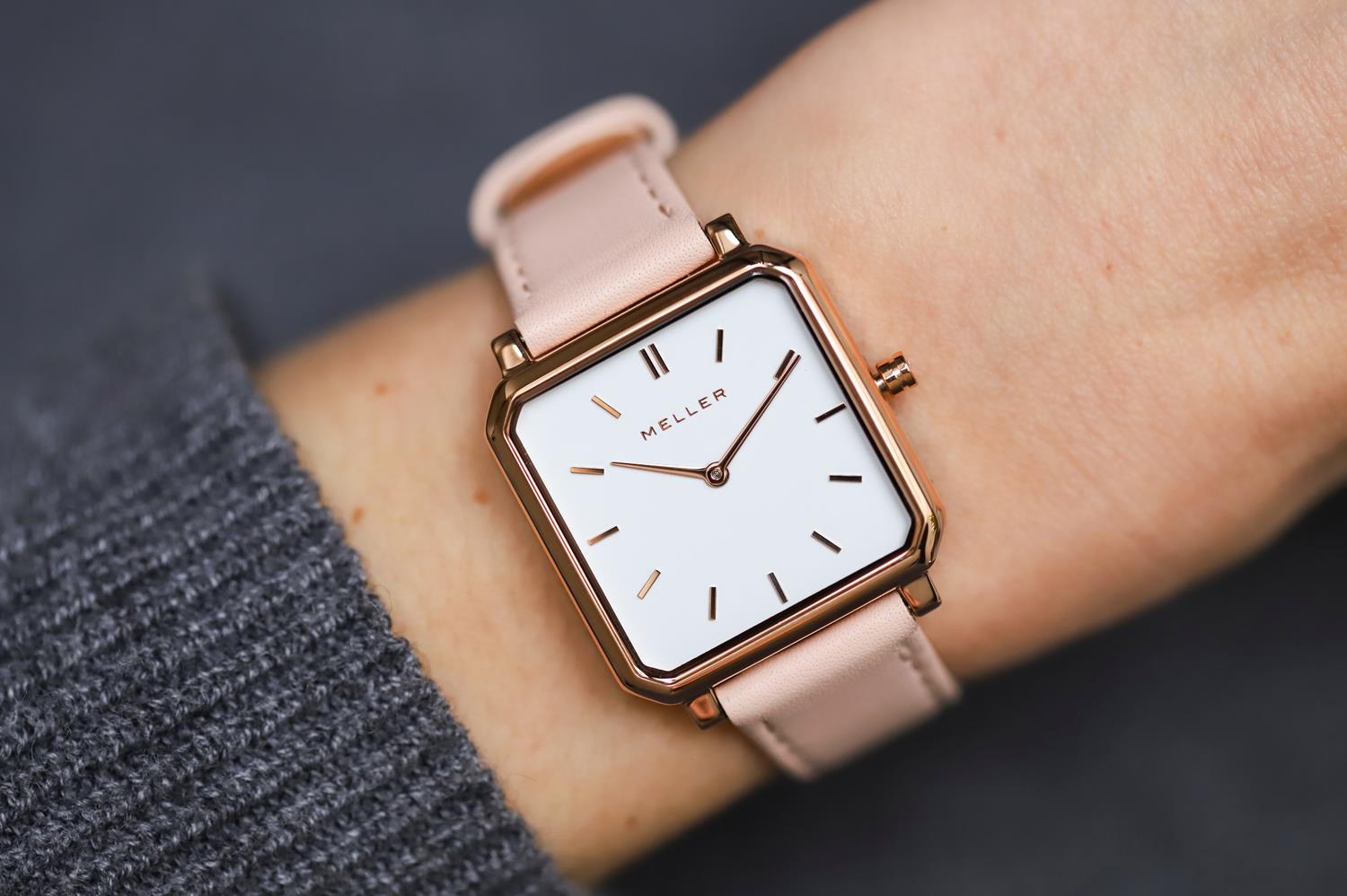 Meller W7RB-1PINK zegarek różowe złoto klasyczny Madi pasek - miniatura 6