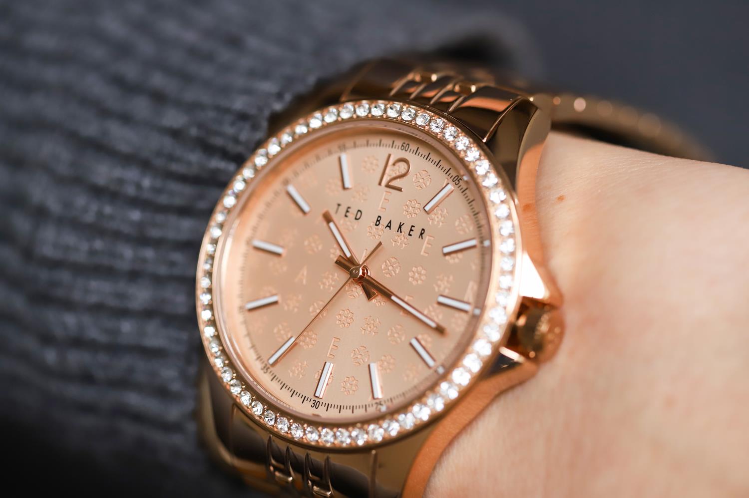 Ted Baker BKPNIF903 zegarek różowe złoto klasyczny bransoleta bransoleta - miniatura 3