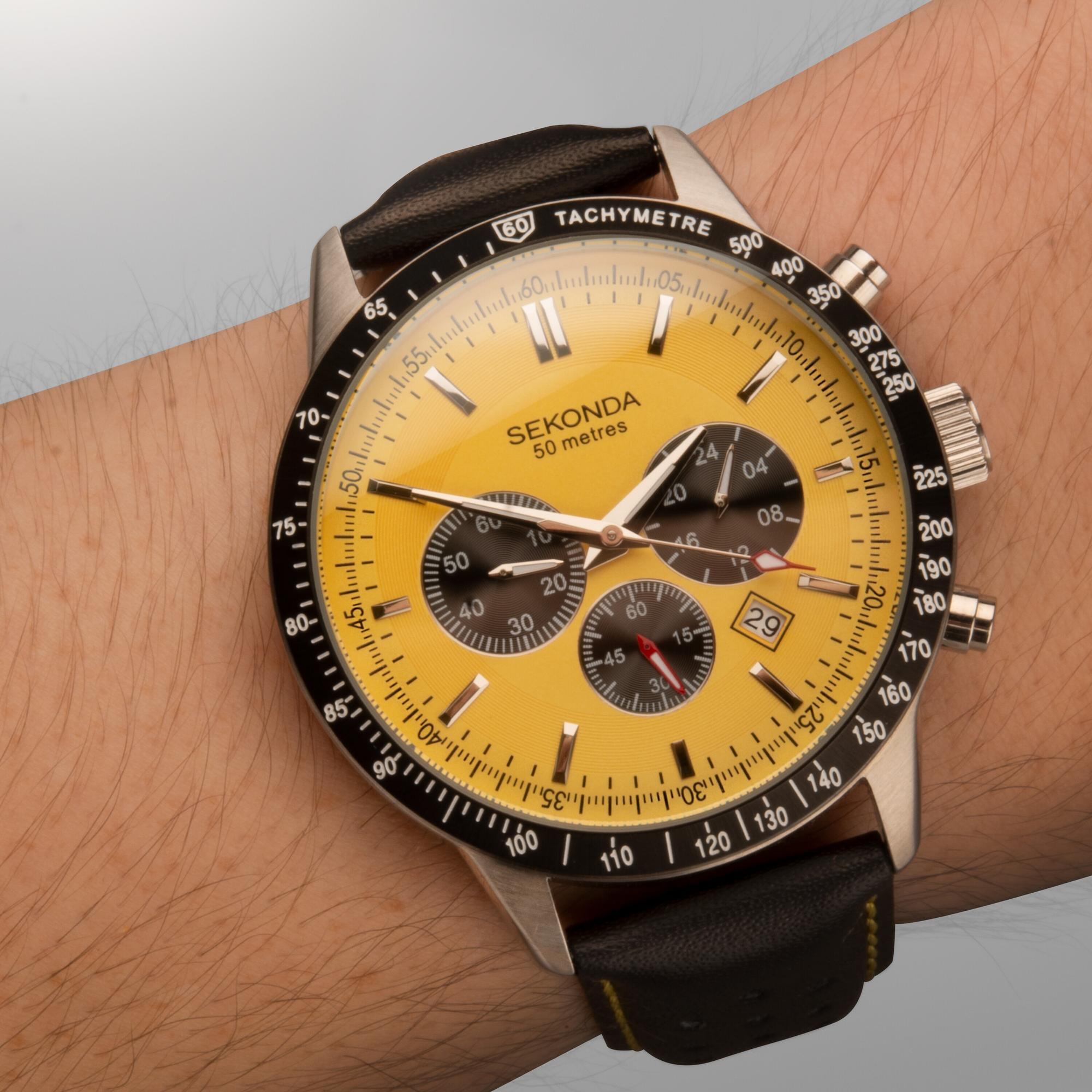 zegarek Sekonda 1395 srebrny Chronograph - miniatura 8