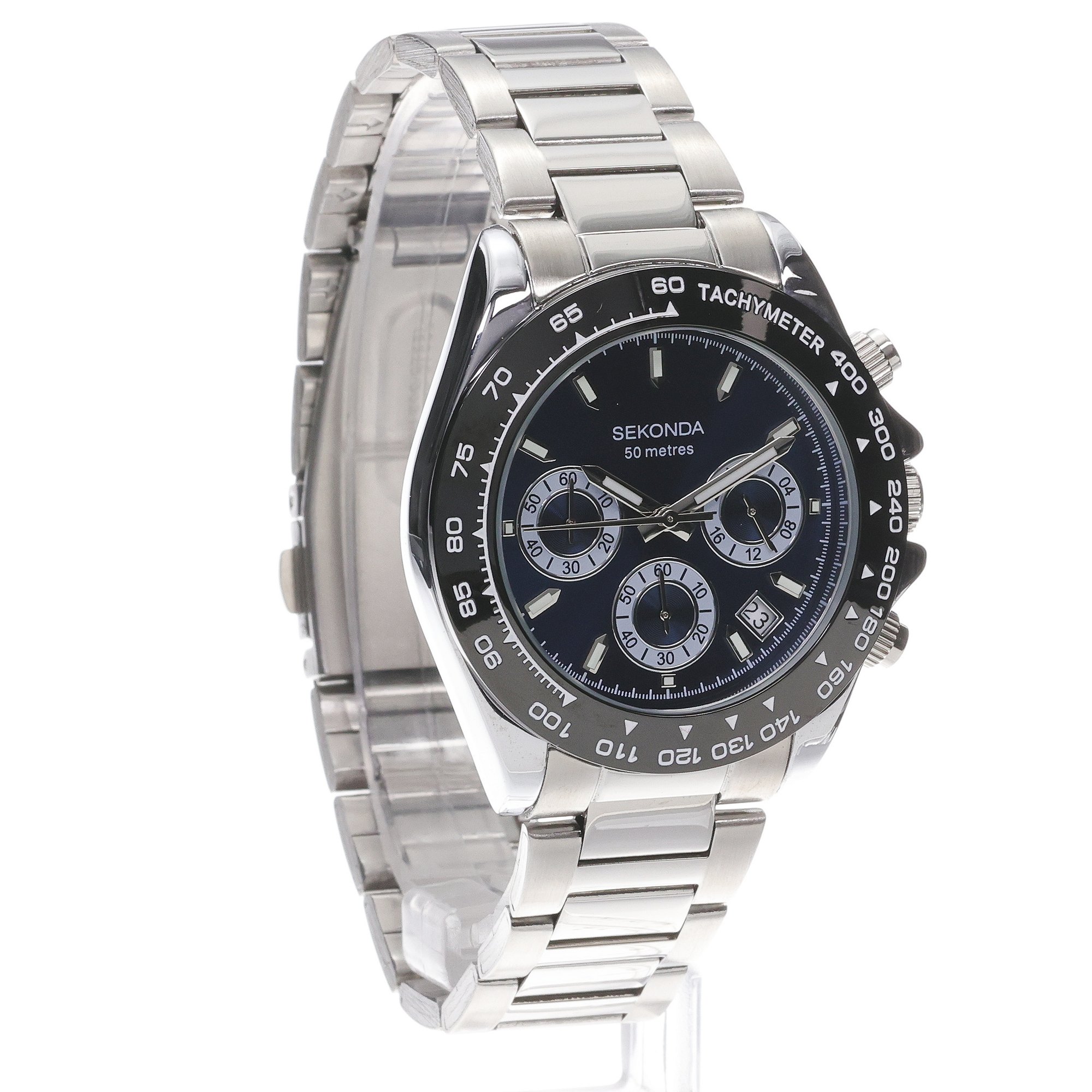 zegarek Sekonda 30200 srebrny Chronograph - miniatura 3