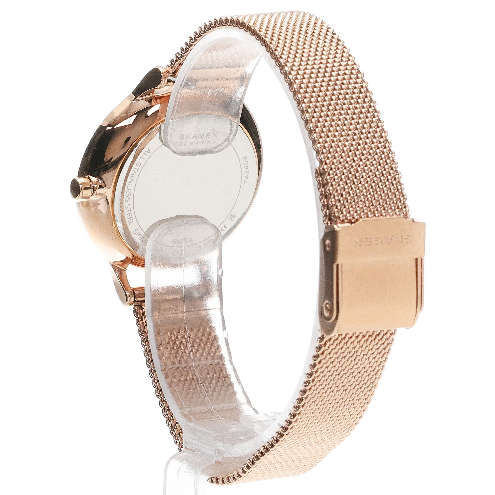 zegarek Skagen SKW3150 kwarcowy damski Damskie Rose Gold Stainless Steel Mesh 30mm - miniatura 4