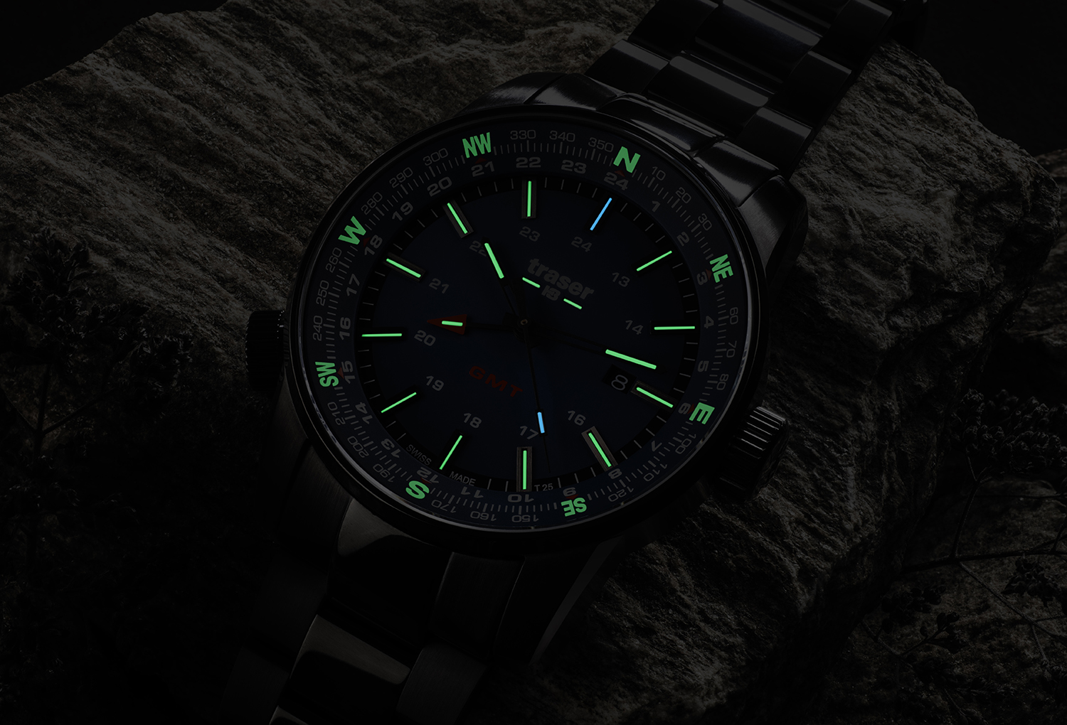 Traser TS-109524 P68 Pathfinder GMT Blue P68 Pathfinder GMT sportowy zegarek czarny - miniatura 6