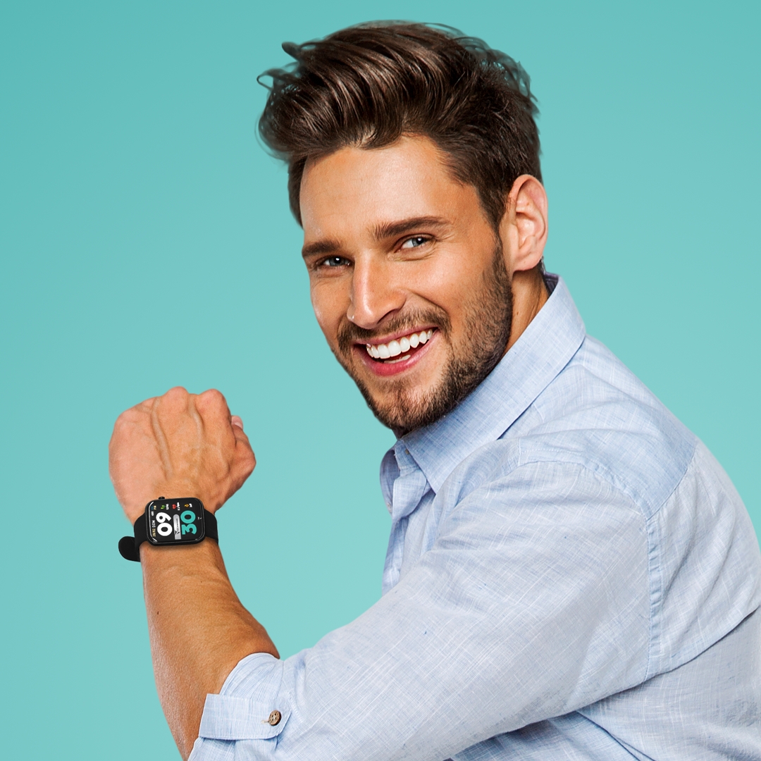 zegarek Techmade TM-HAVA-BK kwarcowy męski Hava Smartwatch Hava Black Silver - miniatura 4