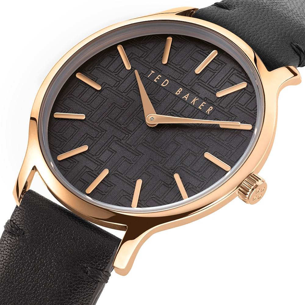 Ted Baker BKPPOF902 Popieya pasek klasyczny zegarek różowe złoto - miniatura 7