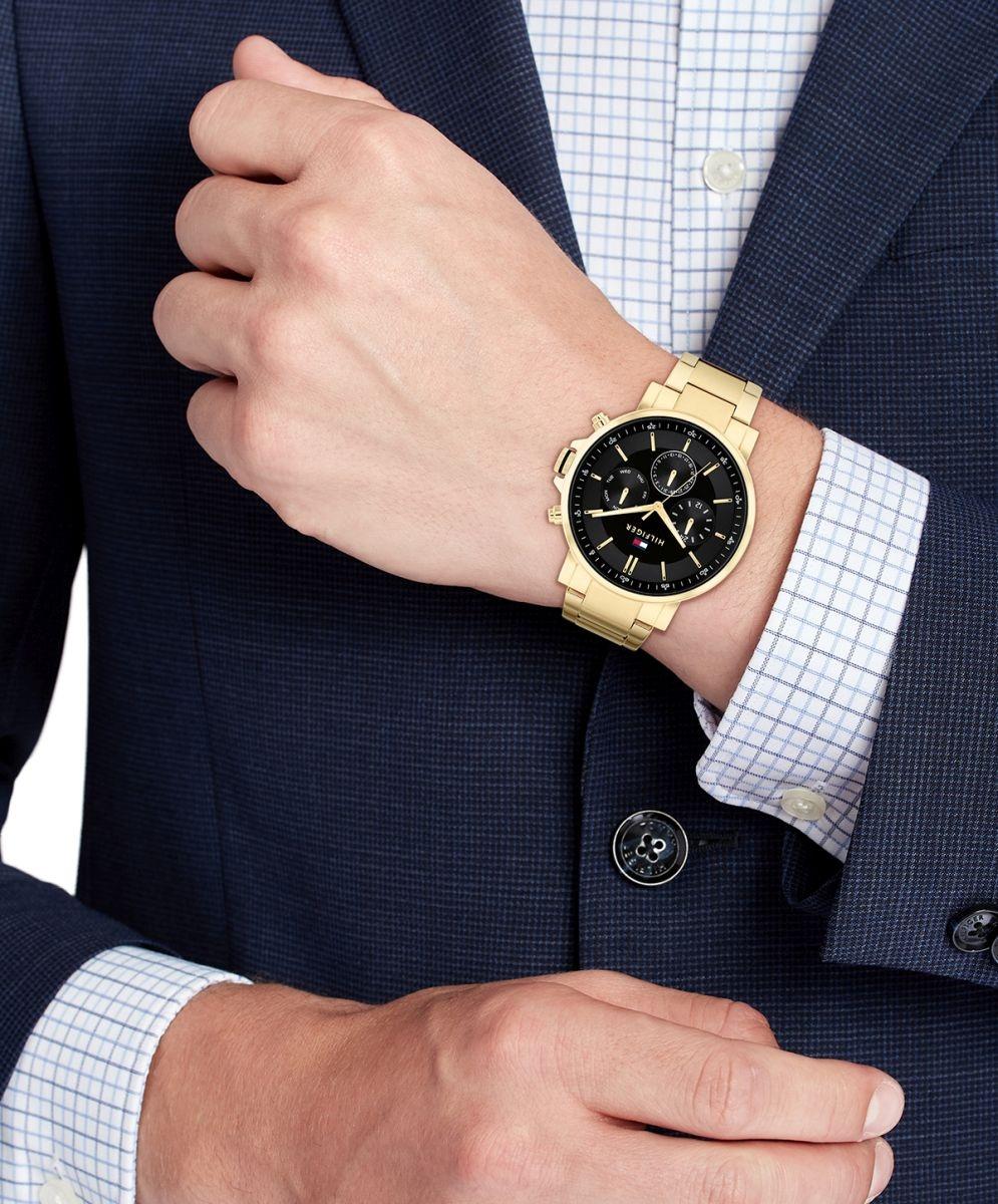 zegarek Tommy Hilfiger 1710589 złoty Męskie - miniatura 7