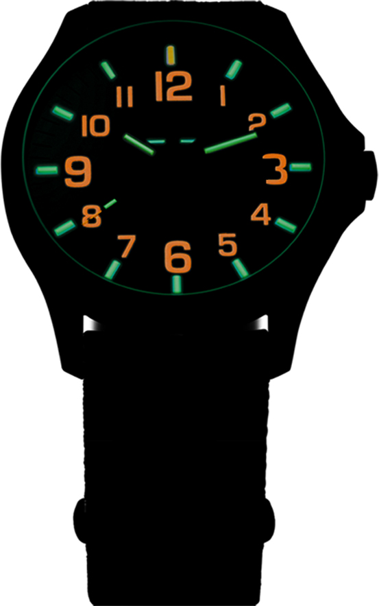 zegarek Traser TS-107425 kwarcowy męski P67 Officer Pro P67 Officer Pro GunMetal Black/Orange - miniatura 4