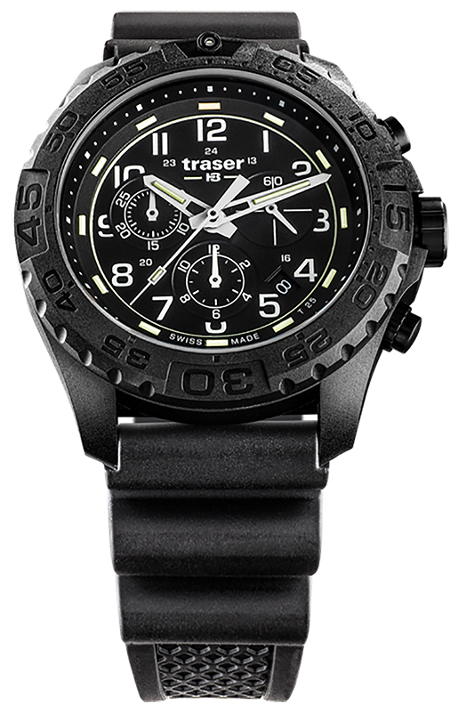 P96 OdP Evolution Chrono Black Rubber Strap Traser TS-108679 