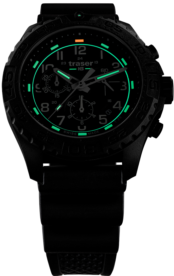 P96 OdP Evolution Chrono Black Rubber Strap Traser TS-108679 - hover