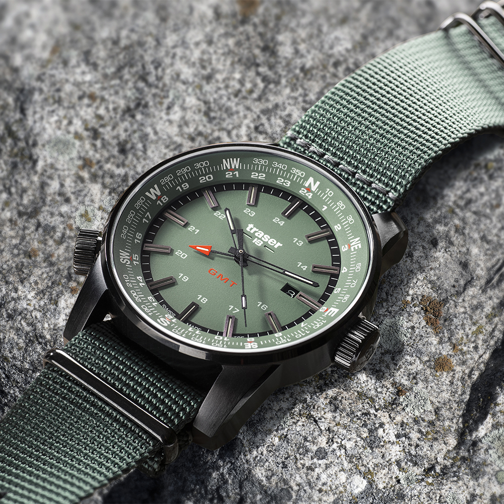 Zegarek Traser P68 Pathfinder GMT NATO męski zielony TS-109035 - miniatura 11