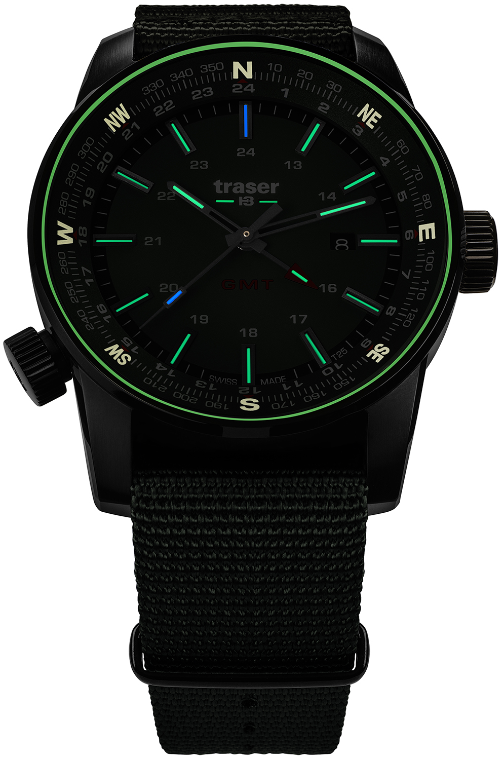 P68 Pathfinder GMT Green NATO Strap Traser TS-109035 - hover