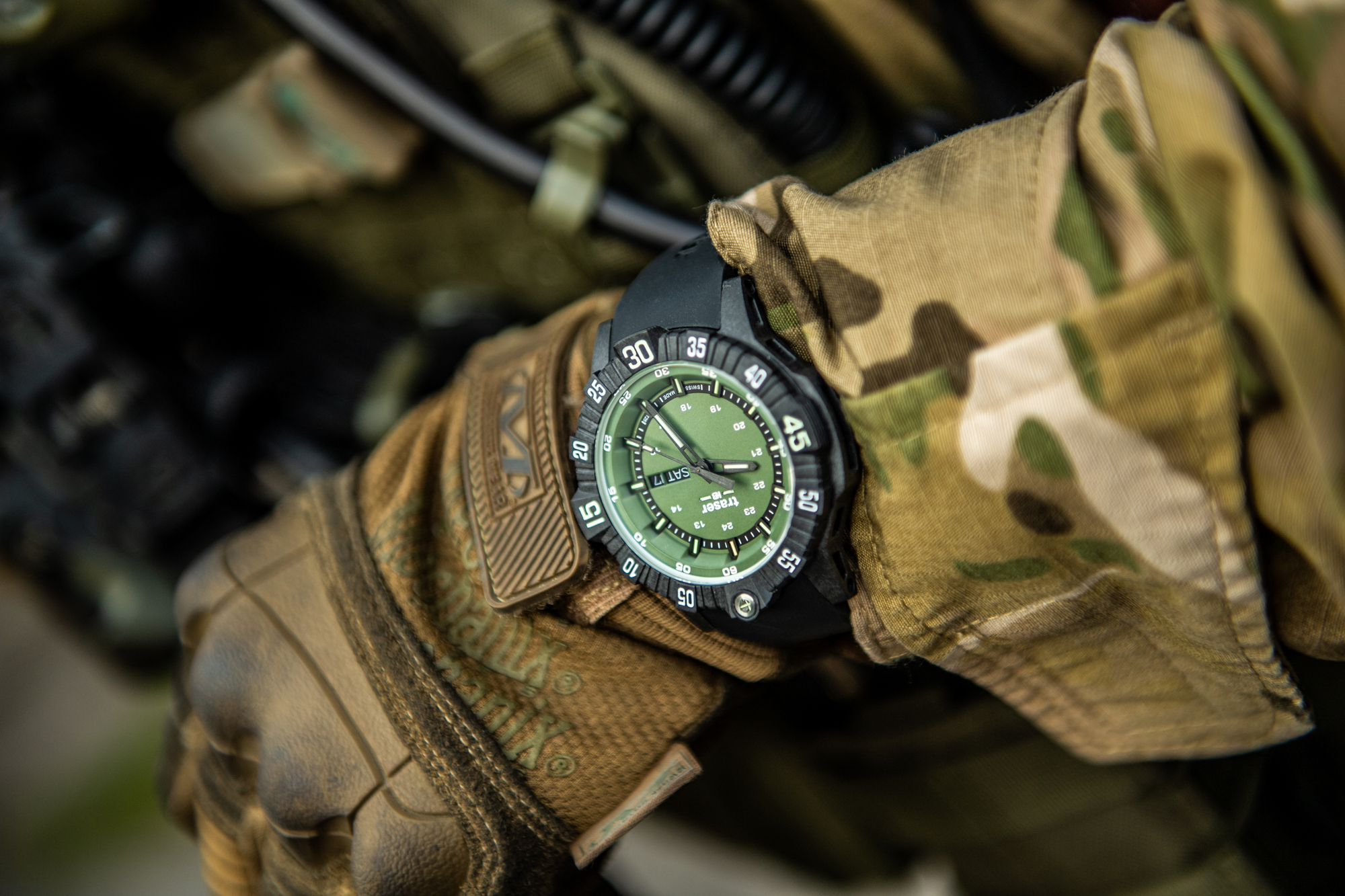 zegarek Traser TS-110727 P99 Q Tactical Green Rubber Strap P99 Q Tactical szafirowe - miniatura 11
