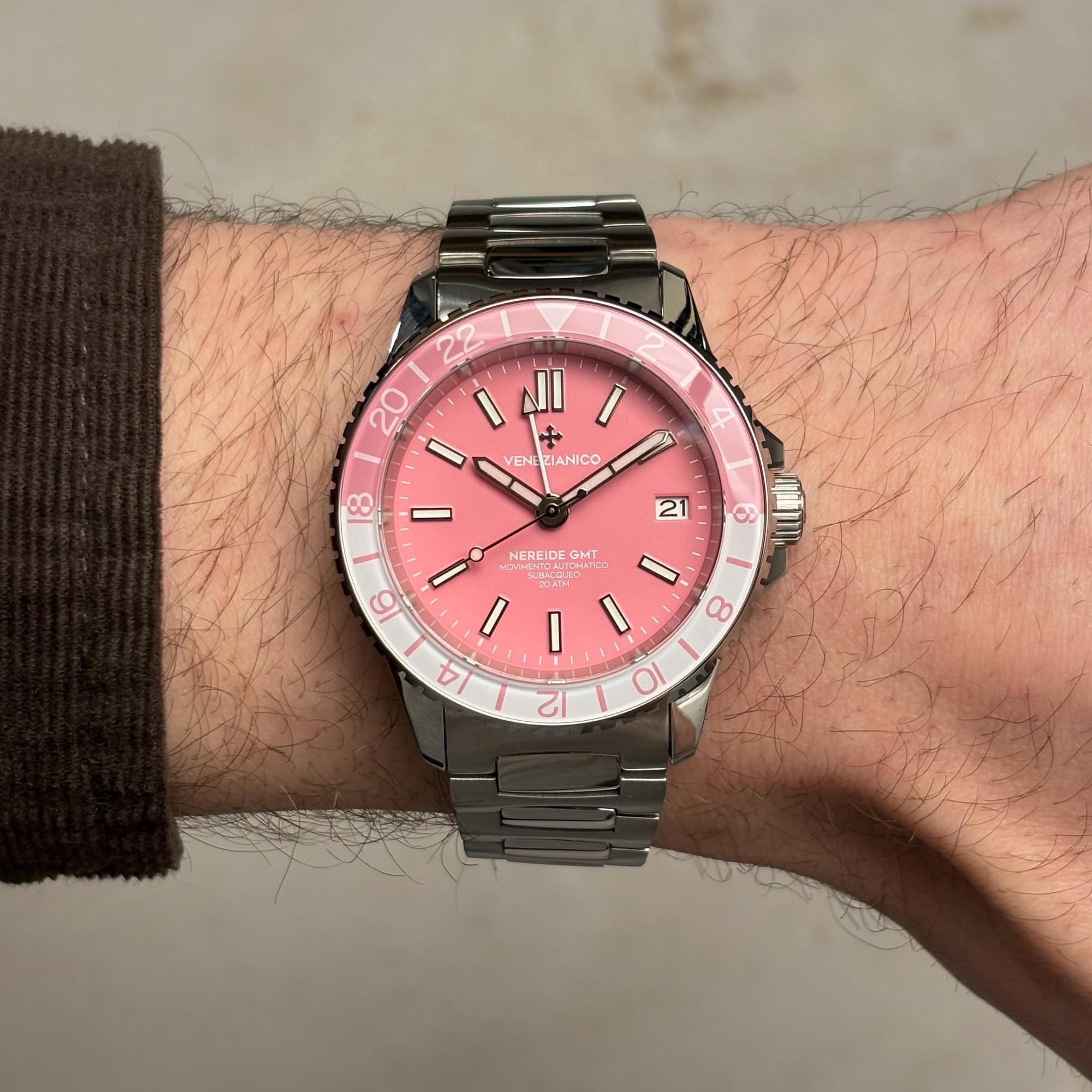 zegarek Venezianico 3521506C NEREIDE GMT Rosa Nereide GMT szafirowe - miniatura 11