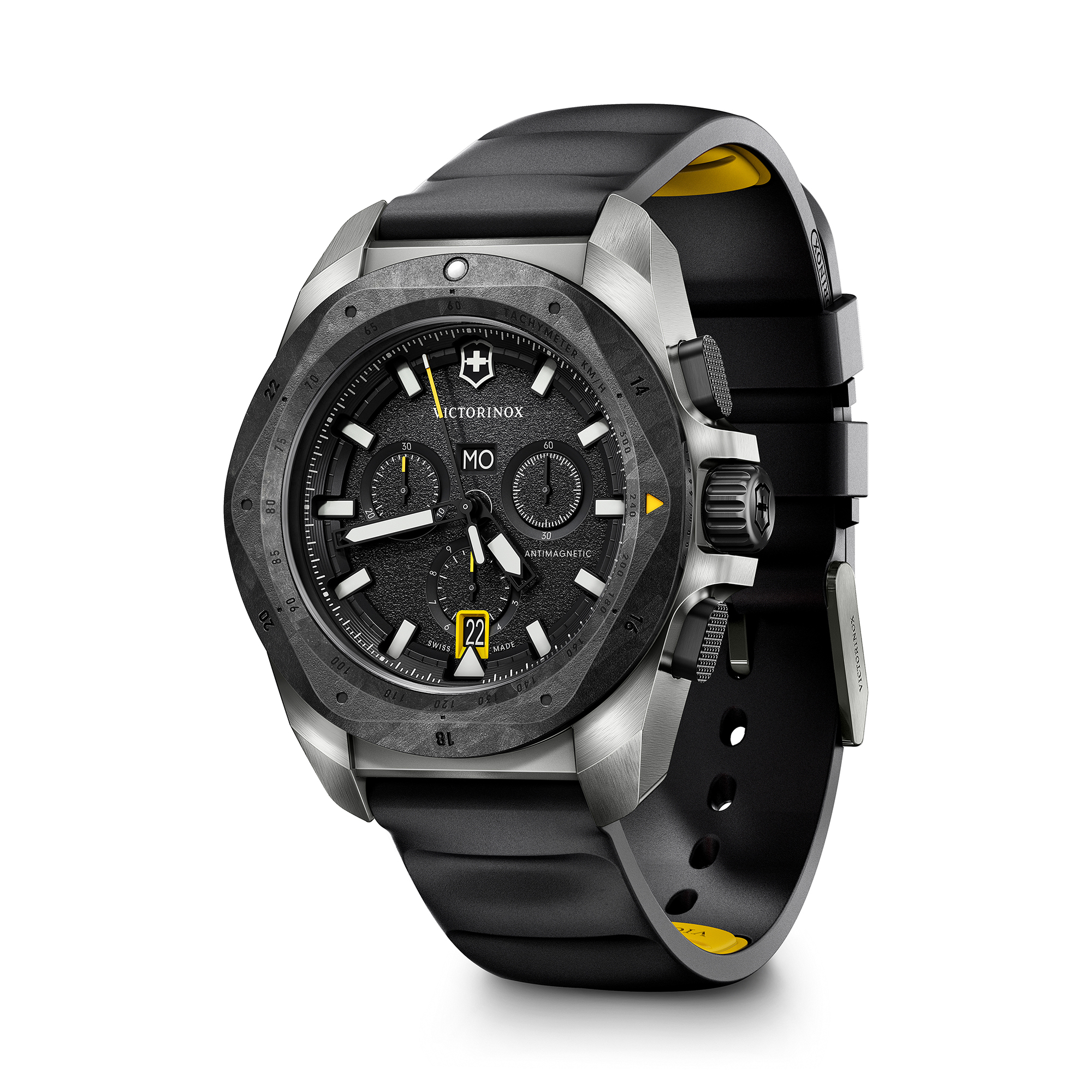zegarek Victorinox 242011 INOX Quartz Chrono Carbon-Titanium męski z tachometr INOX - miniatura 6
