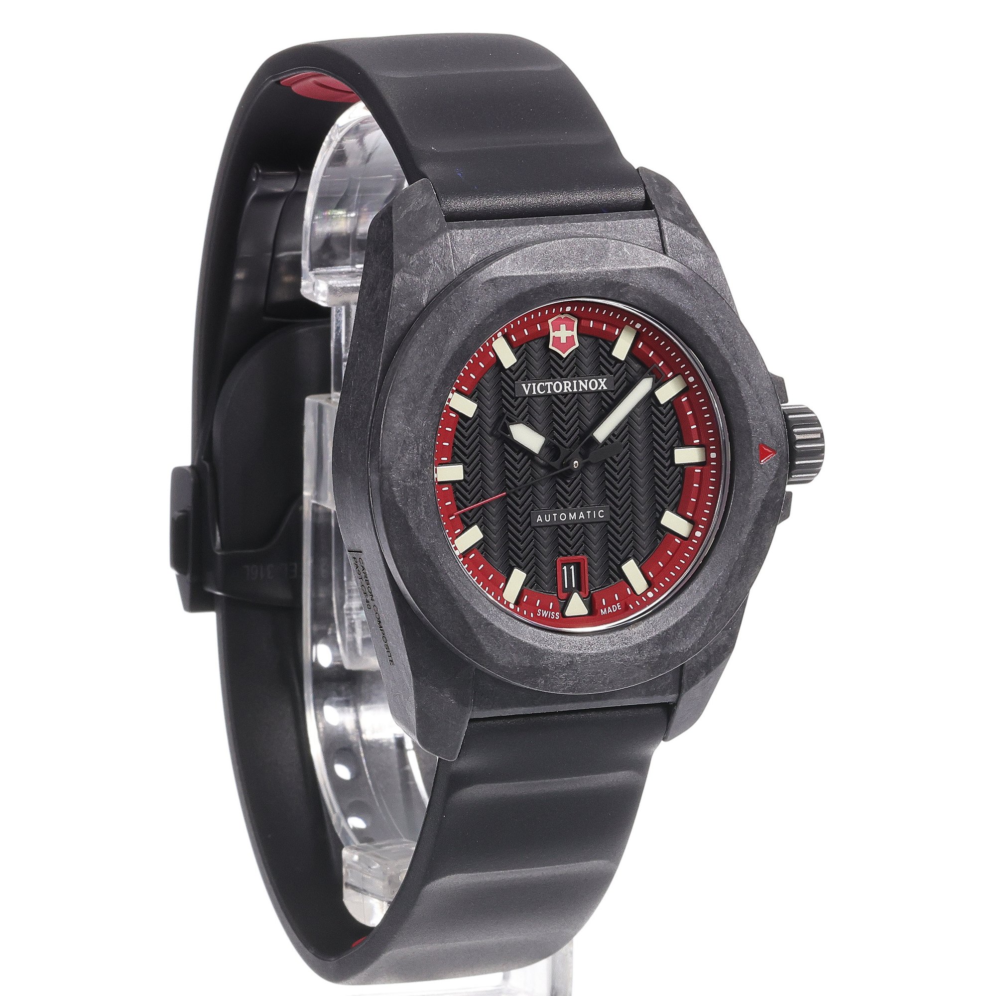 zegarek Victorinox 2420241 INOX Automatic Carbon Red INOX szafirowe