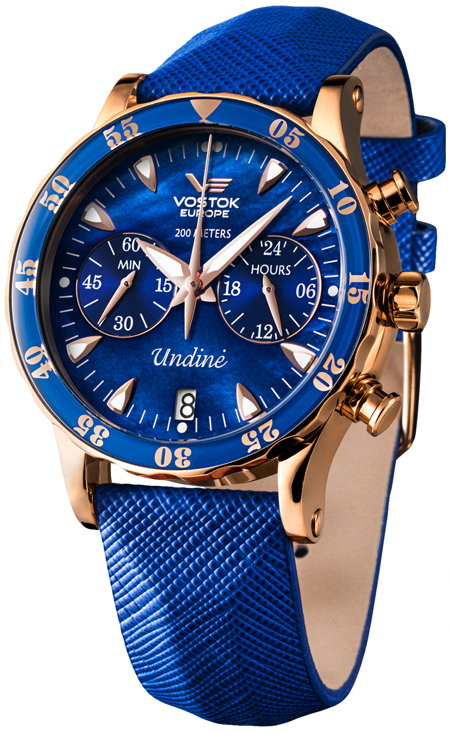 zegarek VK64-515B670BBL damski z chronograf Undine - miniatura 4