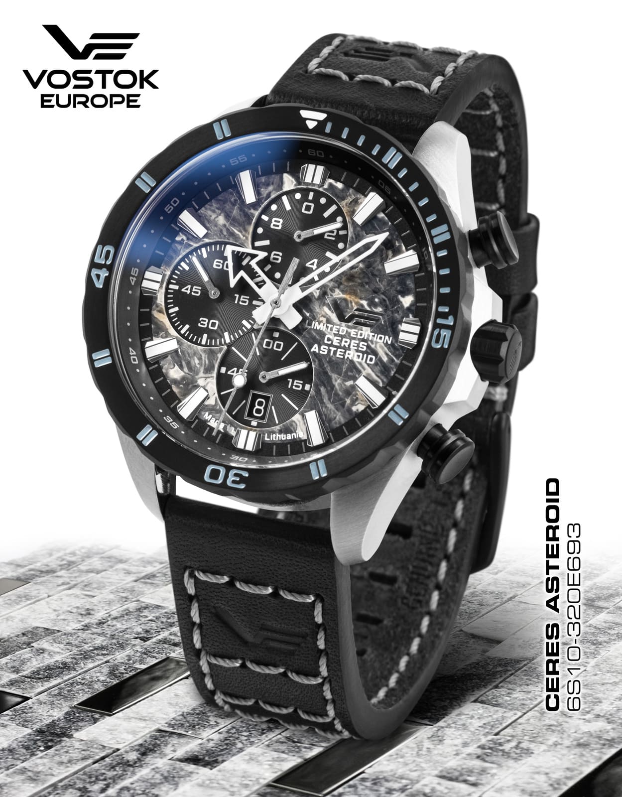 zegarek Vostok Europe 6S10-320E693 Almaz Chrono Ceres Asteroid Special Edition męski z chronograf Almaz - miniatura 6