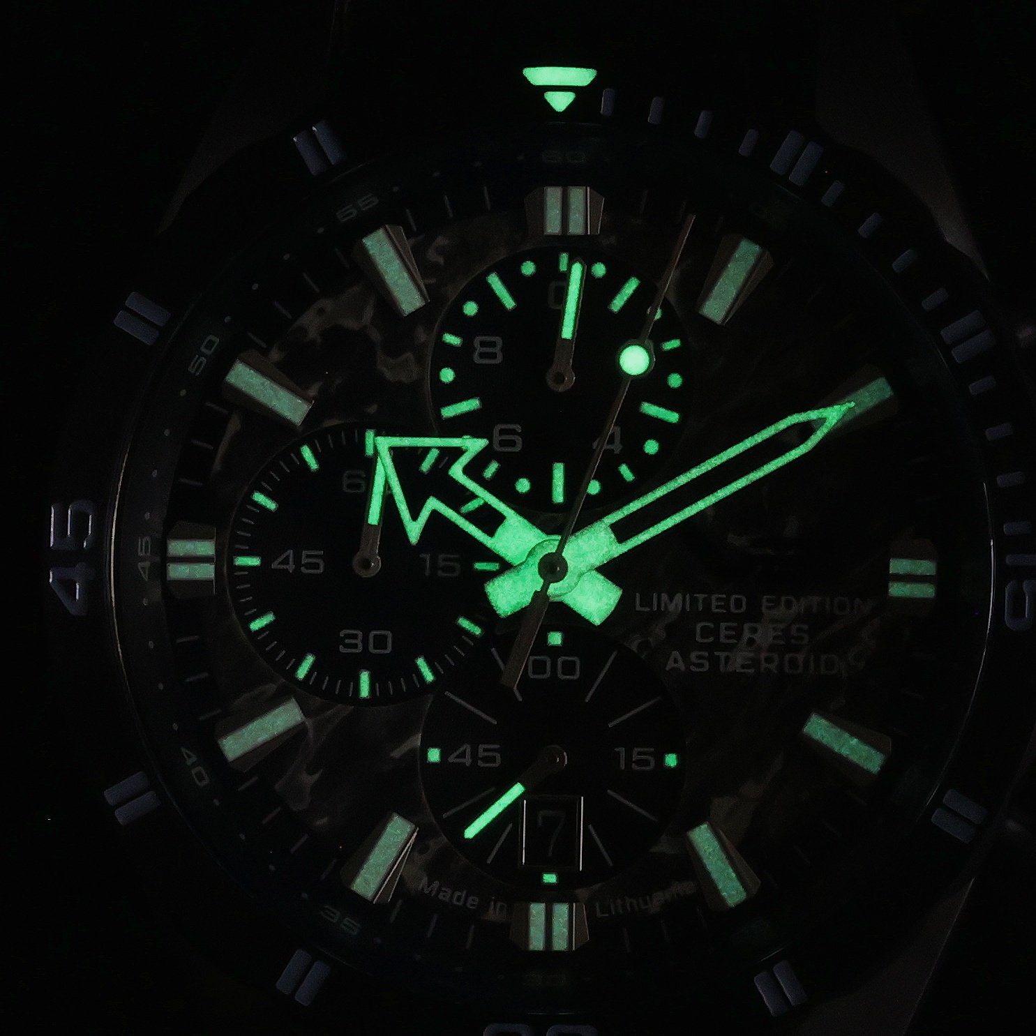 zegarek Vostok Europe 6S10-320E693LBR kwarcowy męski Almaz Almaz Chrono Ceres Asteroid Special Edition - miniatura 5