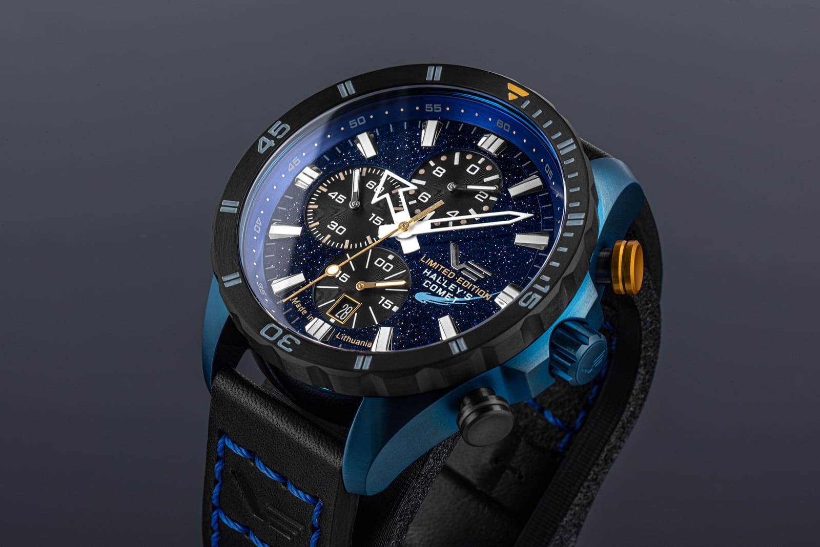 zegarek Vostok Europe 6S10-320E694 kwarcowy męski Almaz Almaz Chrono Halleys Comet Special Edition - miniatura 6