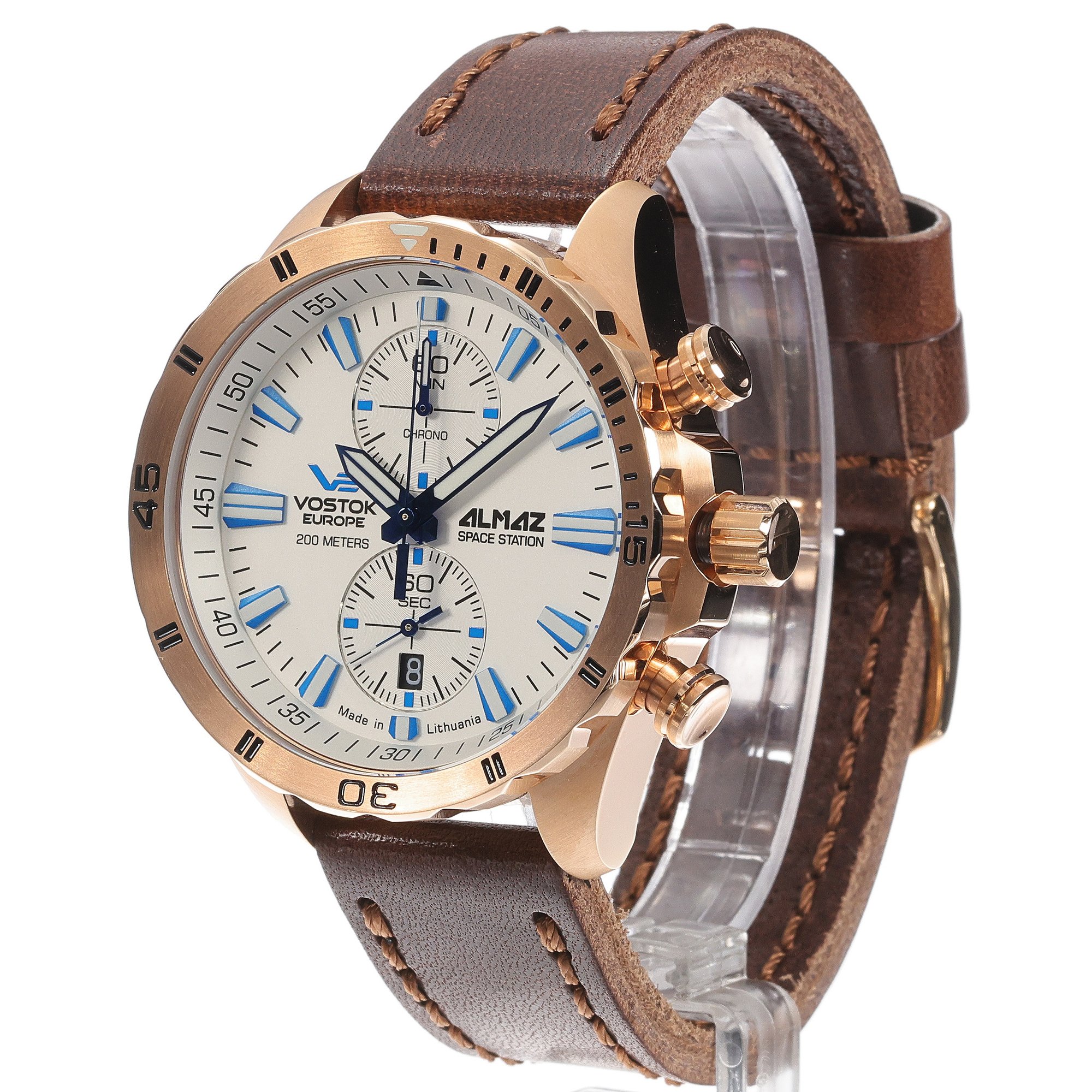 zegarek Vostok Europe 6S11-320B676 różowe złoto Almaz - miniatura 2
