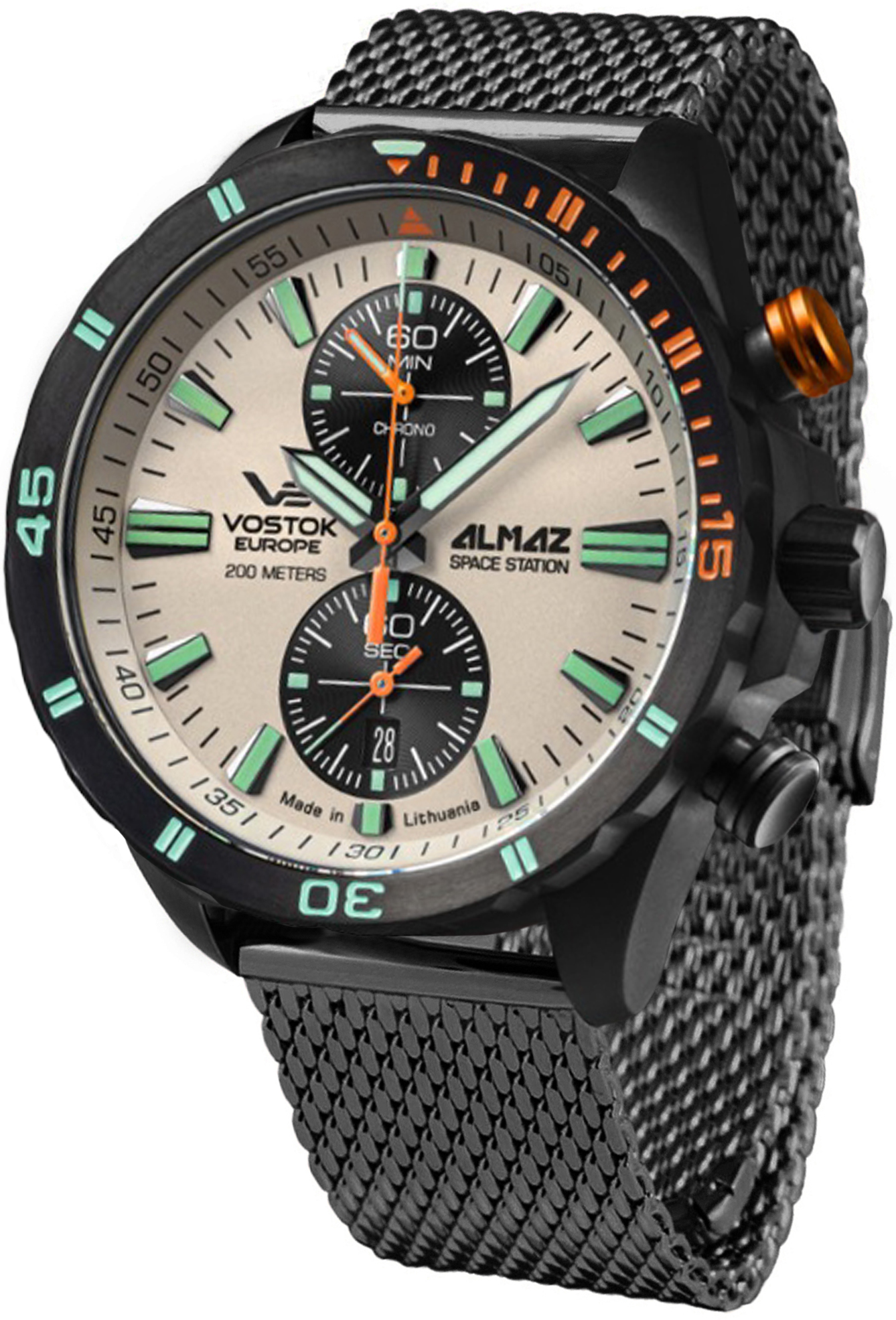 zegarek Vostok Europe 6S11-320C677B Almaz Chrono męski z chronograf Almaz - miniatura 6