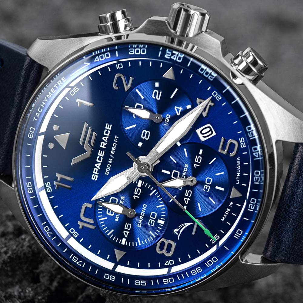 zegarek Vostok Europe 6S20-325A742SWL Space Race Blue Chrono męski z tachometr Space Race - miniatura 3
