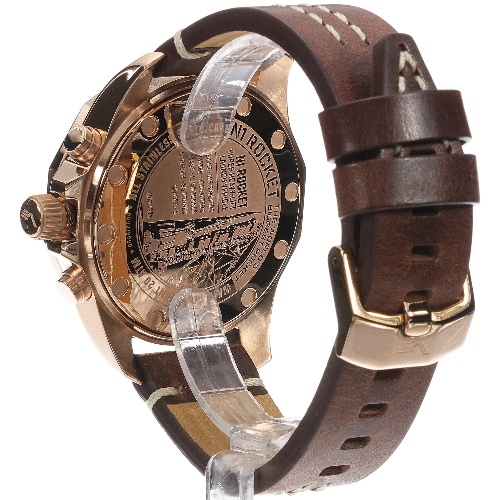 zegarek Vostok Europe 6S21-225B619 kwarcowy męski N1 Rocket Rocket N-1 Chrono - miniatura 4
