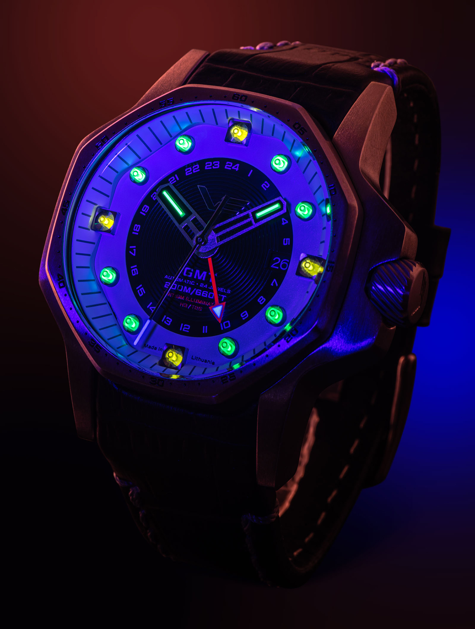 zegarek Vostok Europe NH34-640A702S automatyczny męski Atomic Age Atomic Age Fermi Line Automatic GMT - miniatura 6