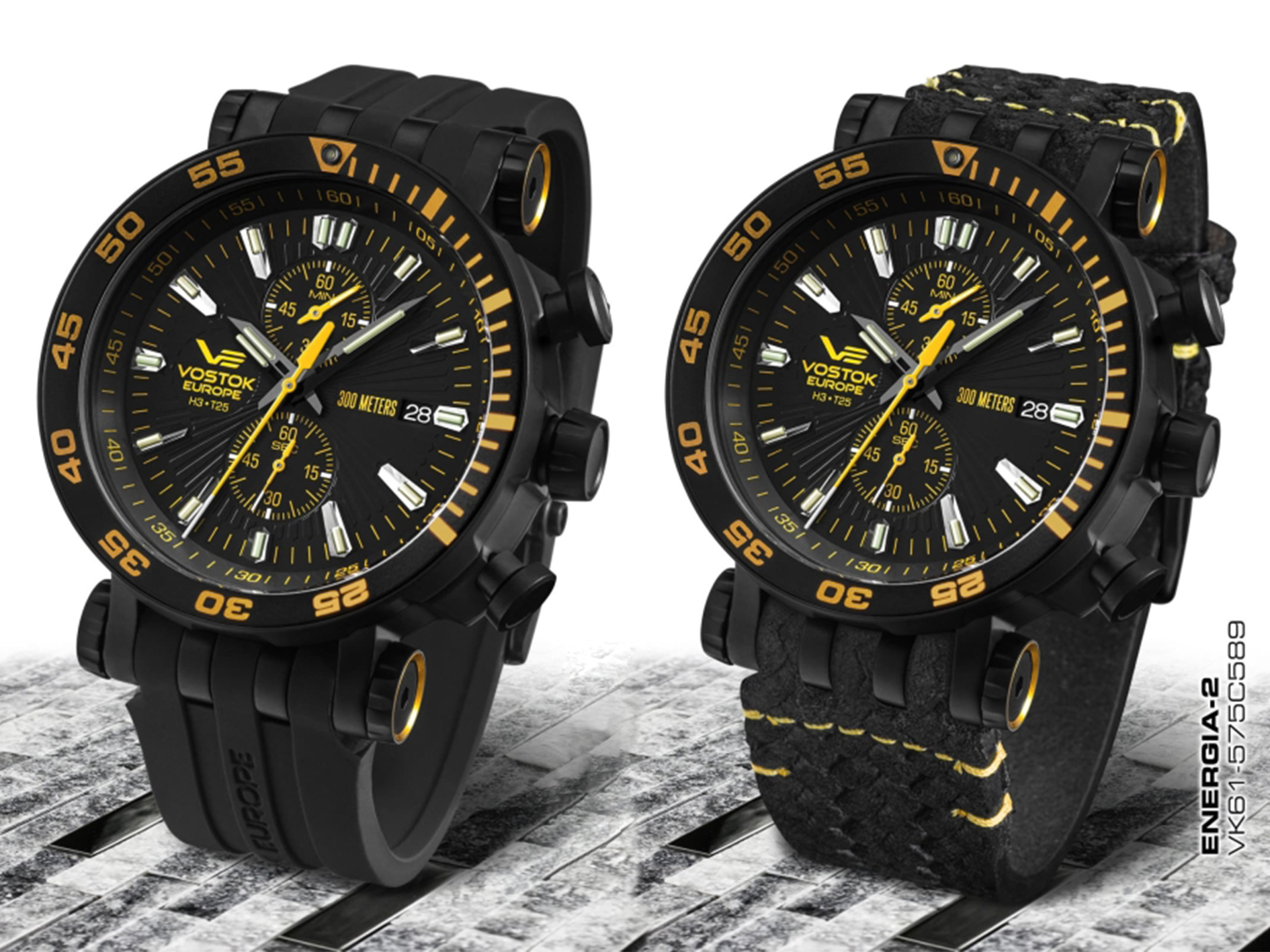 zegarek Vostok Europe VK61-575C589 Energia Chrono Line męski z chronograf Energia Rocket - miniatura 3