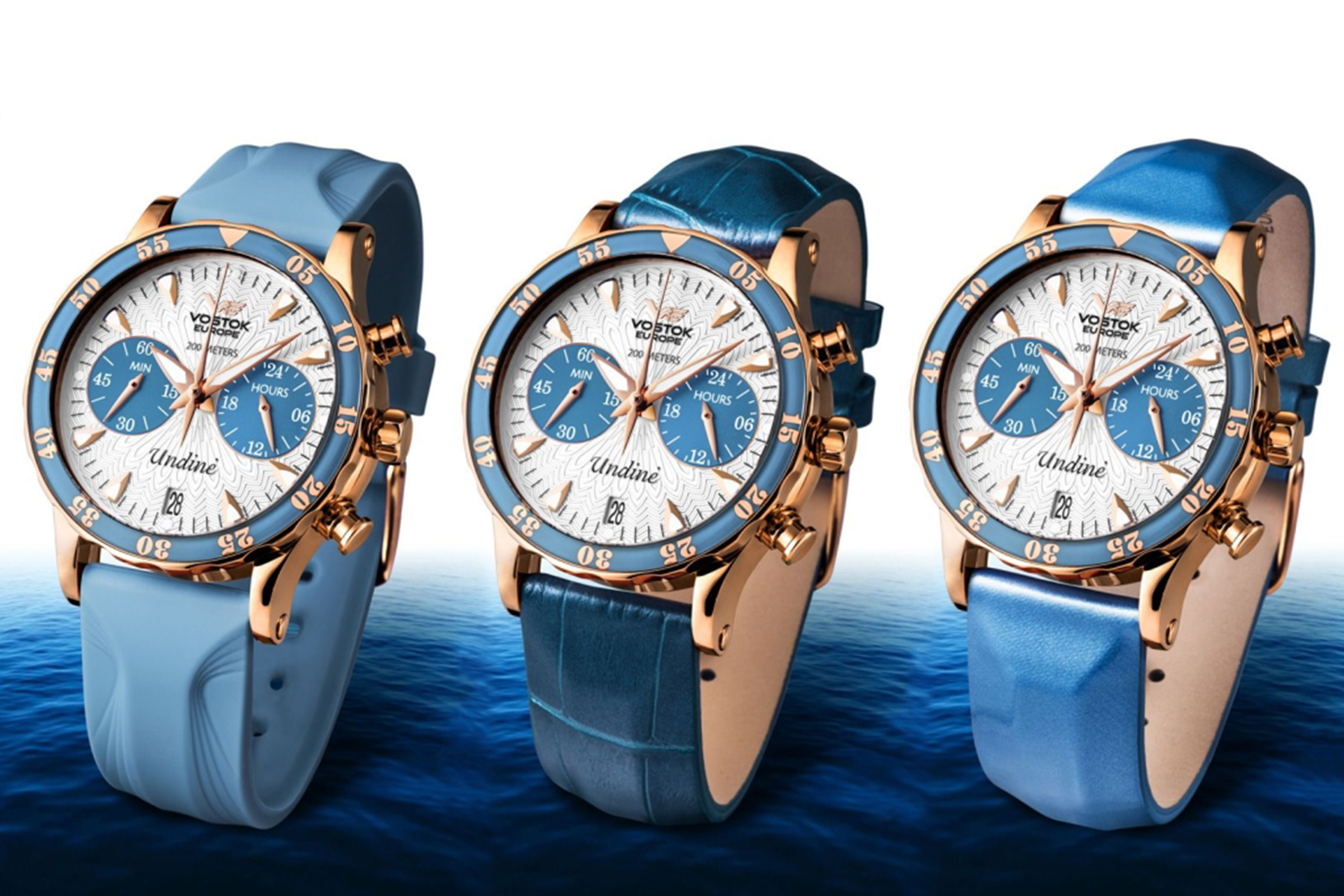 zegarek Vostok Europe VK64-515B527 Undine Chrono Undine mineralne utwardzane - miniatura 6