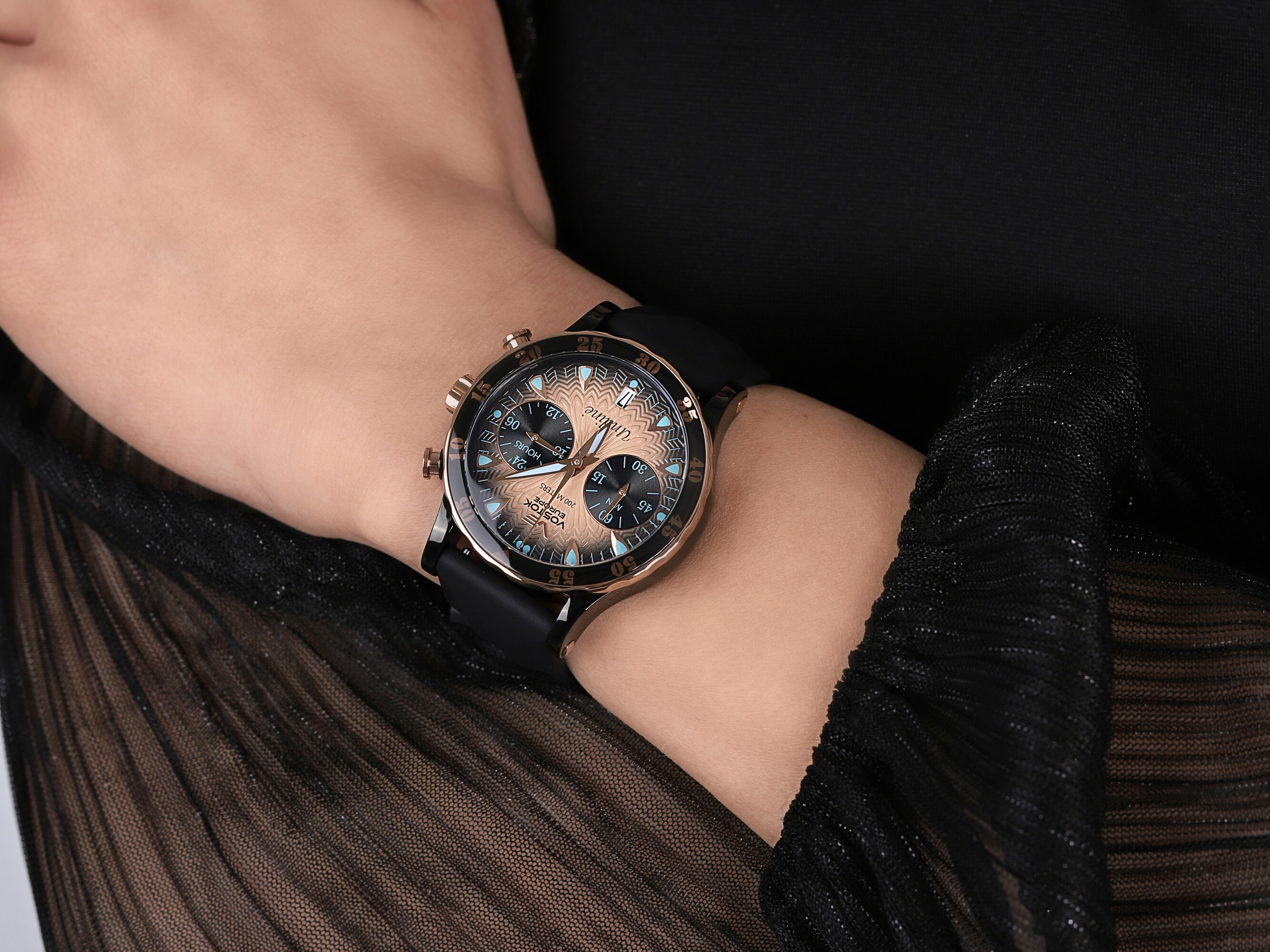 zegarek Vostok Europe VK64-515E627 Undine Chrono damski z chronograf Undine - miniatura 4