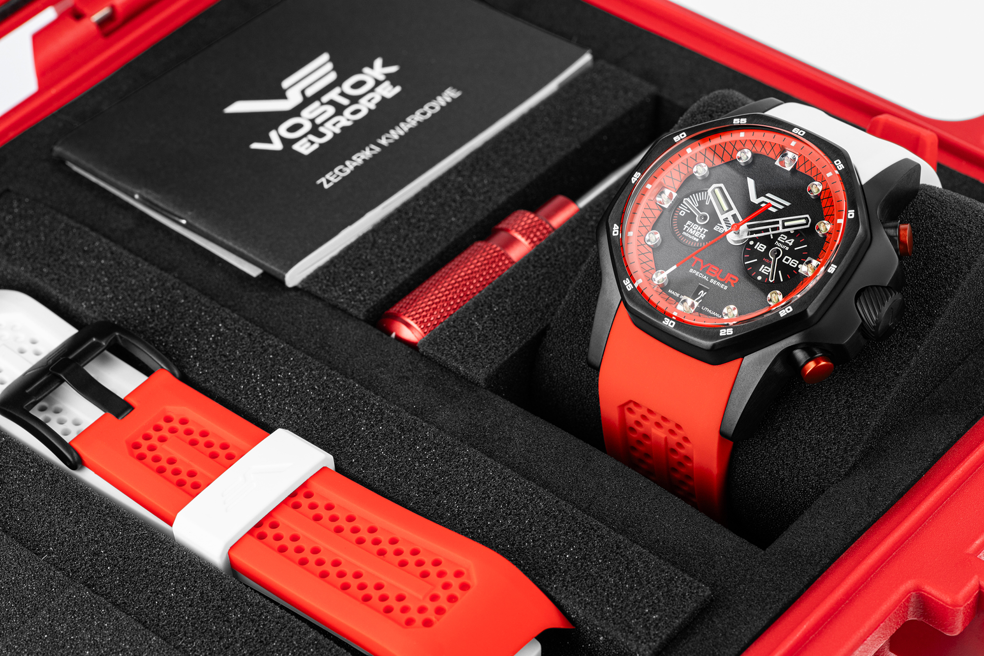 zegarek Vostok Europe VK64-640C470 kwarcowy męski Atomic Age Atomic Age Quartz Chrono Marcin Tybura Tybur Limited Edition 2023 - miniatura 8