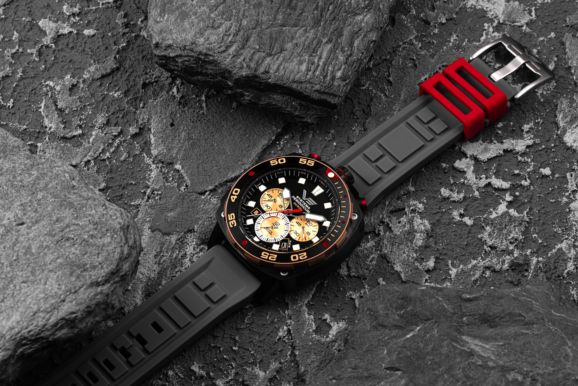 zegarek Vostok Europe VK67-650E721 Systema Periodicum Boron męski z chronograf Systema Periodicum - miniatura 10