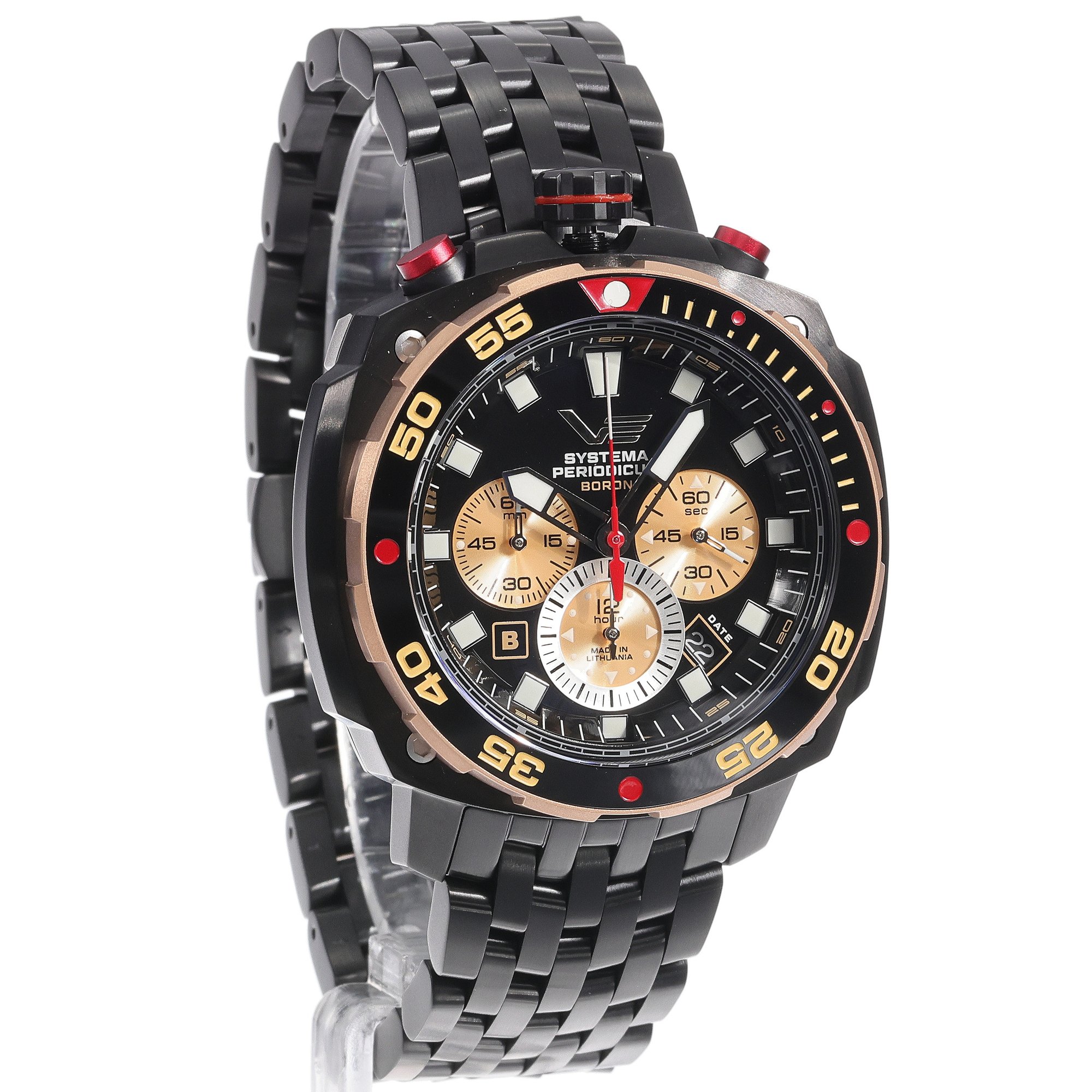 zegarek Vostok Europe VK67-650E721B Systema Periodicum Boron męski z chronograf Systema Periodicum