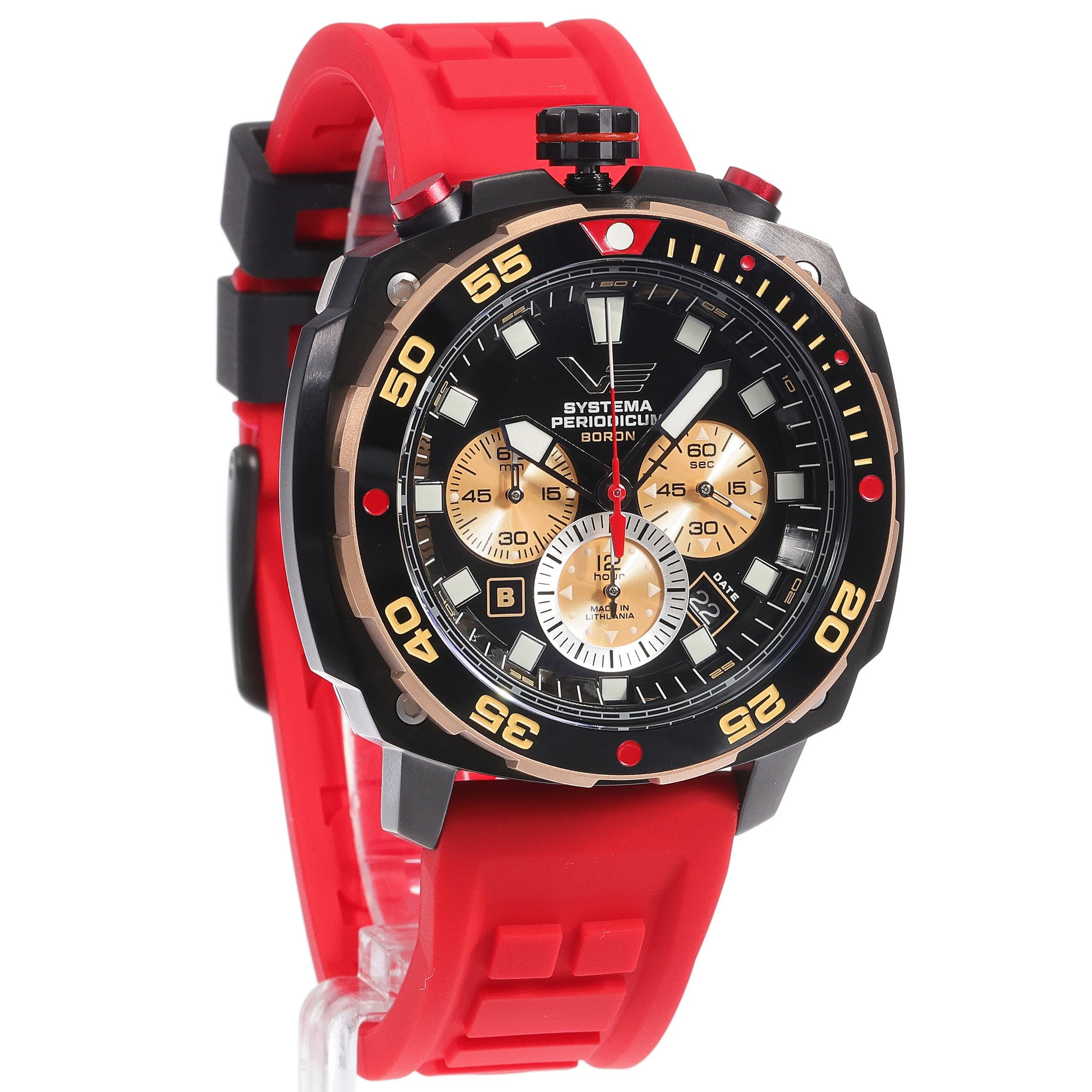 zegarek Vostok Europe VK67-650E721SR Systema Periodicum Boron męski z chronograf Systema Periodicum - miniatura 3