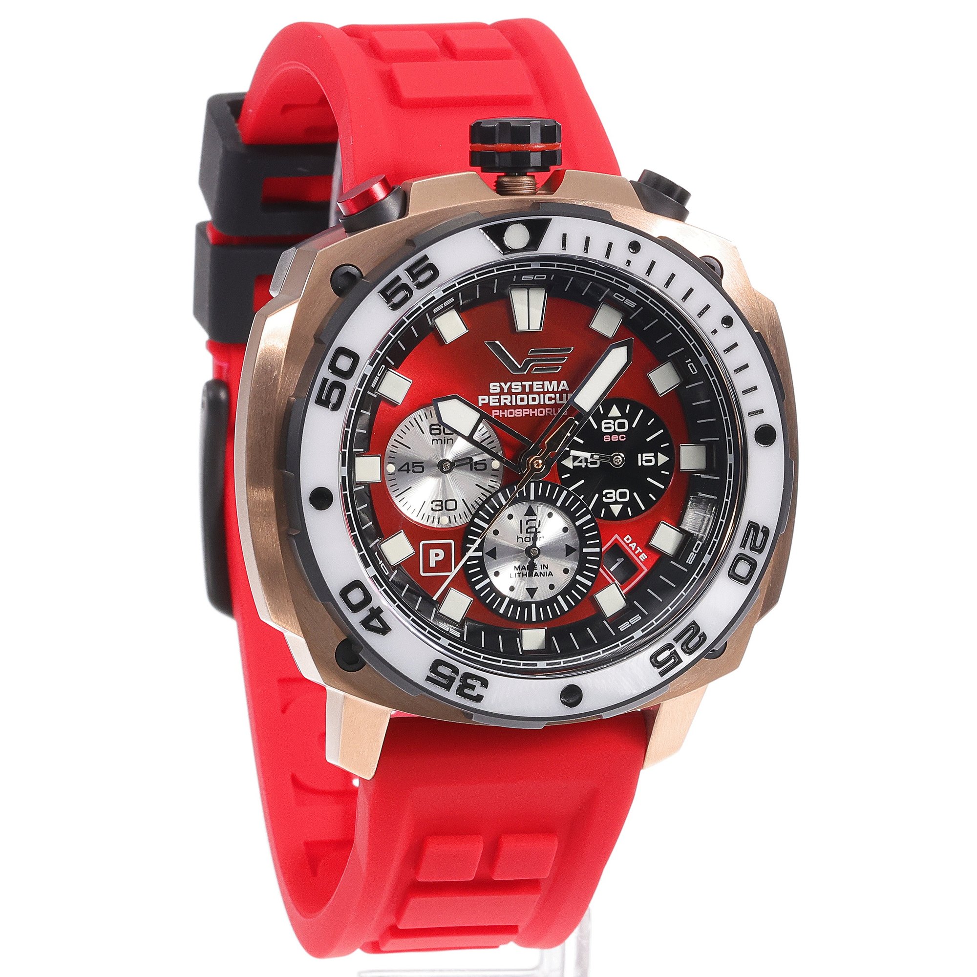 zegarek Vostok Europe VK67-650E724SR Systema Periodicum Phosphorus męski z chronograf Systema Periodicum - miniatura 3