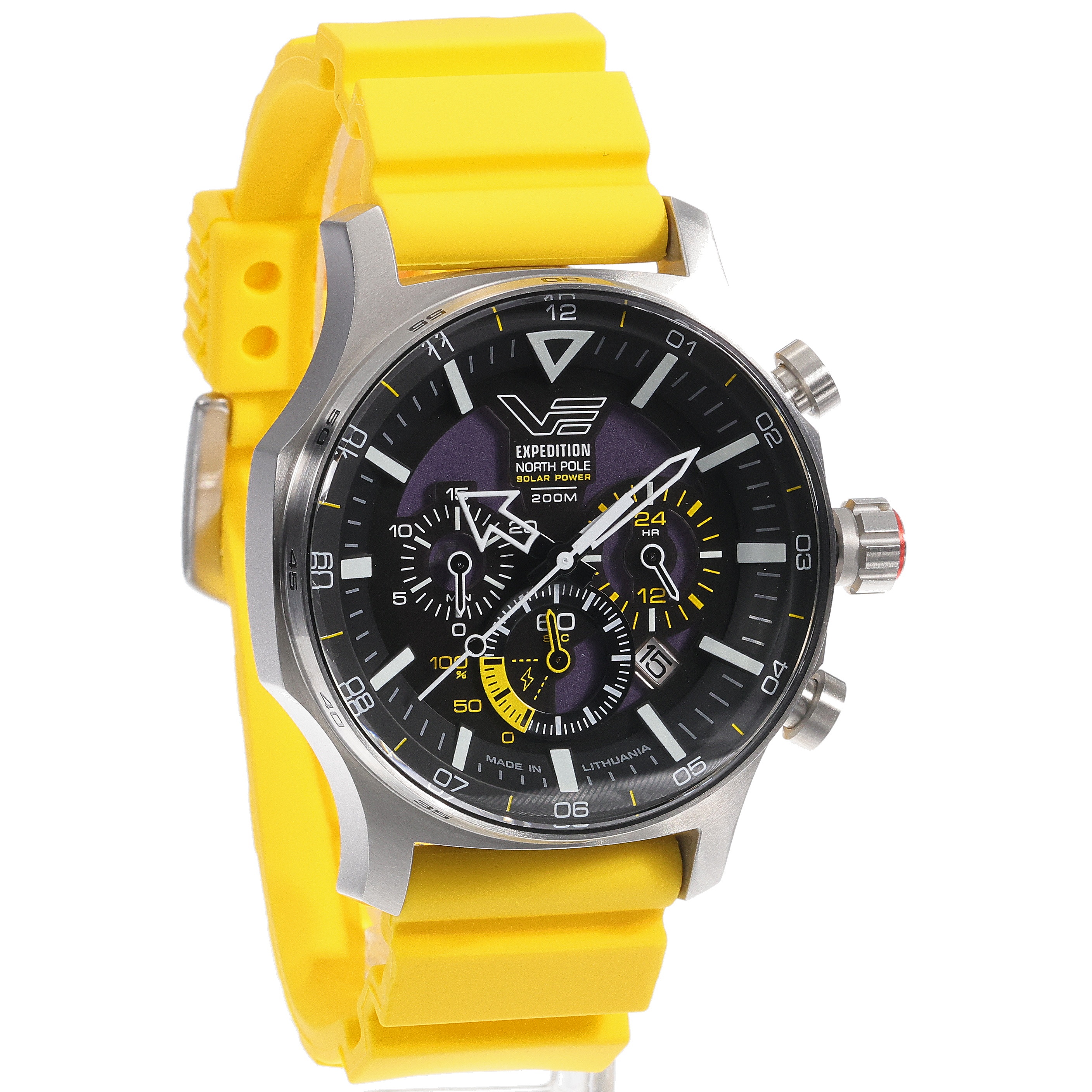zegarek Vostok Europe VR42-595A732SY solar męski Expedition Expedition North Pole 1 Polar Poppy Solar 47mm - miniatura 6