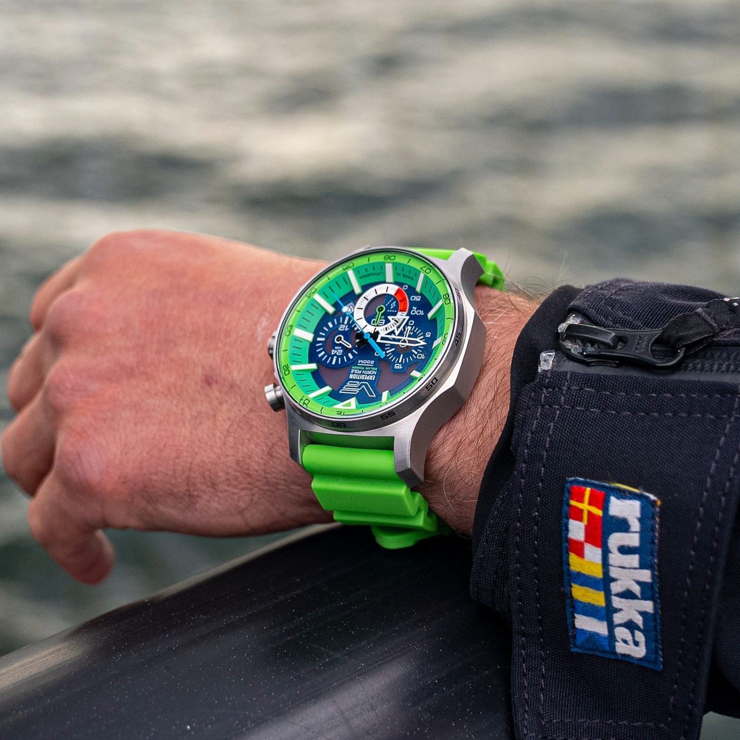 zegarek Vostok Europe VR42-595A733 solar męski Expedition Expedition North Pole 1 Polar Spruce Solar 47mm