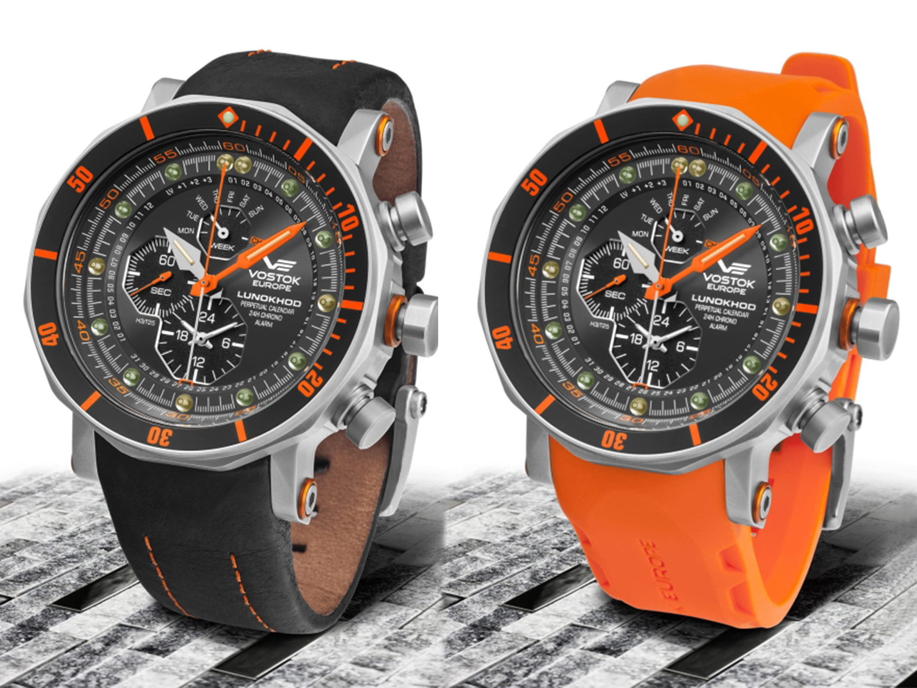 zegarek Vostok Europe YM86-620A506 Lunokhod-2 Multifunctional Lunokhod mineralne utwardzane - miniatura 2