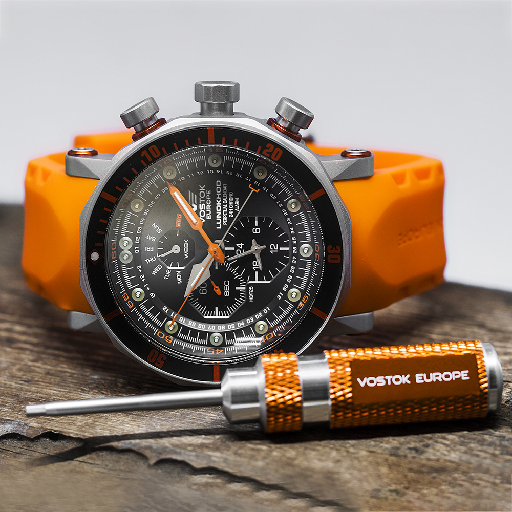 zegarek Vostok Europe YM86-620A506S Lunokhod-2 Multifunctional męski z chronograf Lunokhod - miniatura 3