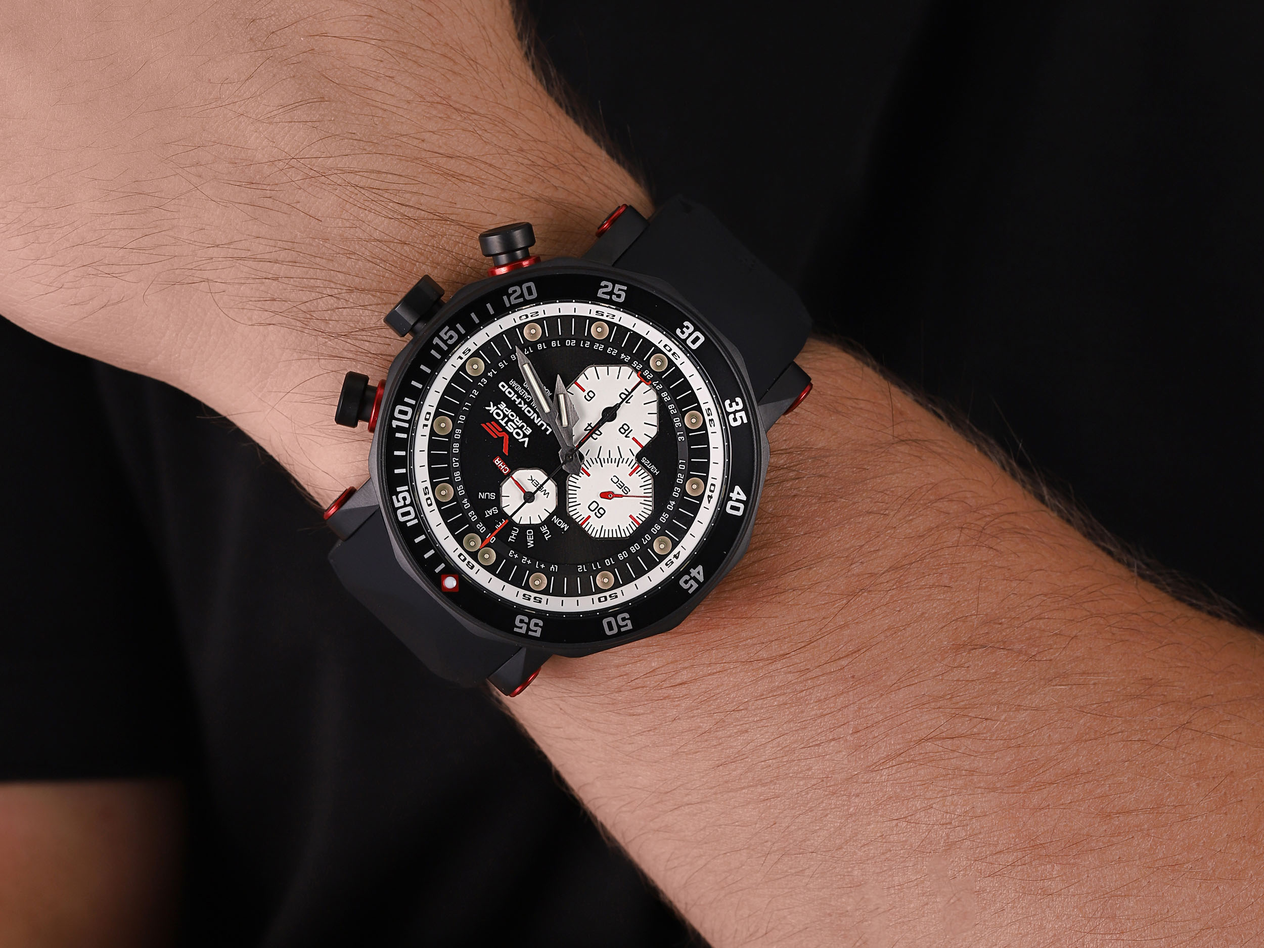 zegarek Vostok Europe YM86-620C635 Lunokhod-2 Multifunctional męski z chronograf Lunokhod - miniatura 3