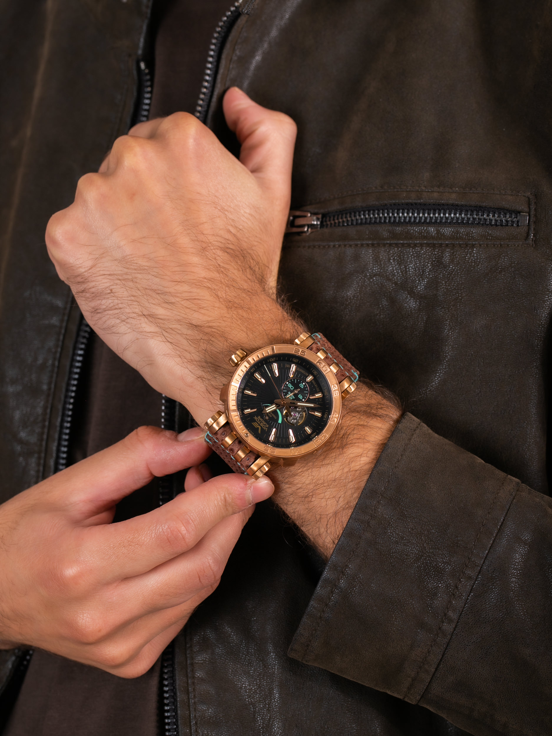 Energia Rocket Bronze Automatic Vostok Europe YN84-575O540 - hover