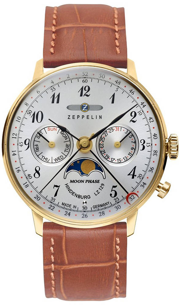 LZ129 Hindenburg Quartz Moonphase Zeppelin 70391 