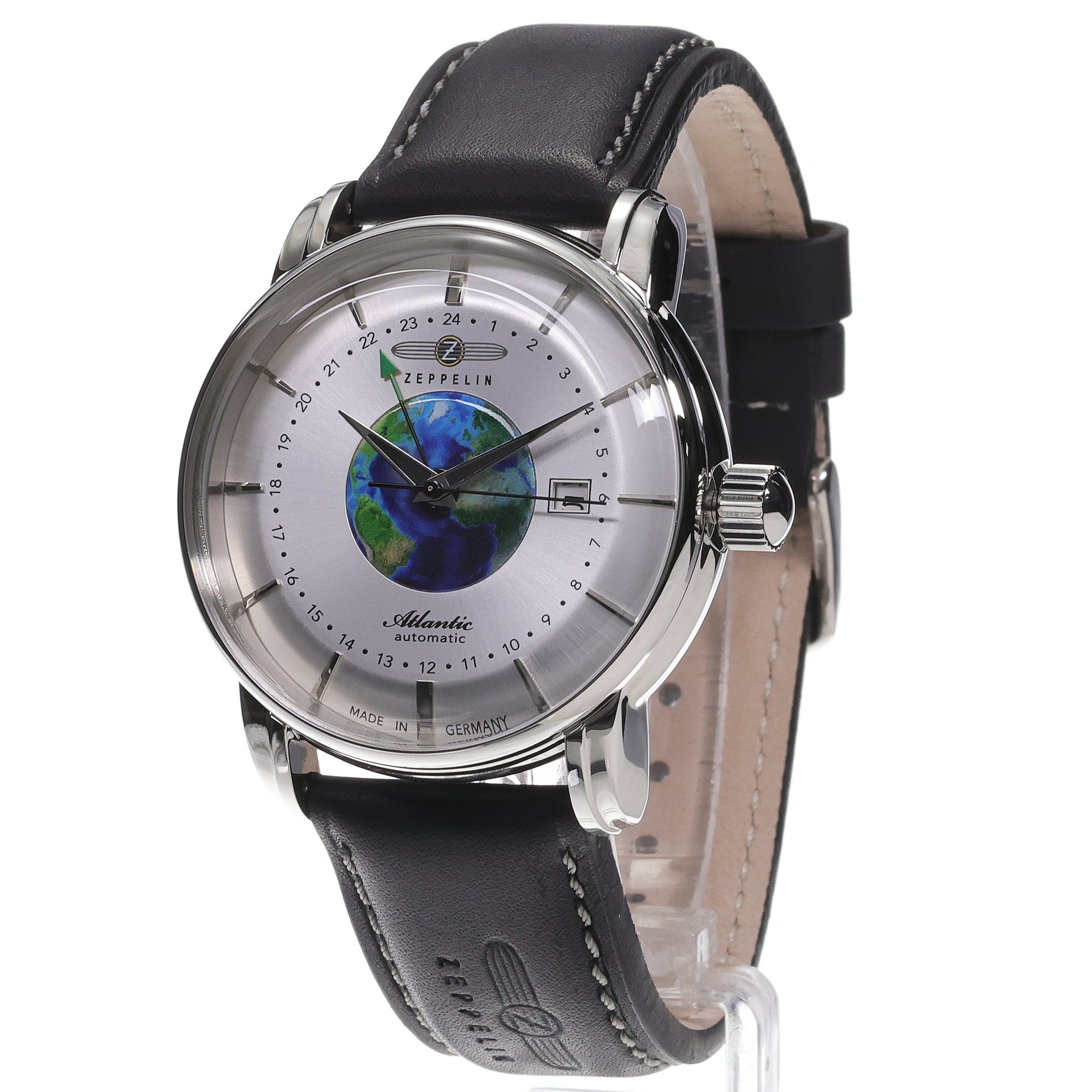 Zeppelin 84681 Atlantic Atlantic Automatic GMT zegarek męski klasyczny mineralne utwardzane - miniatura 2